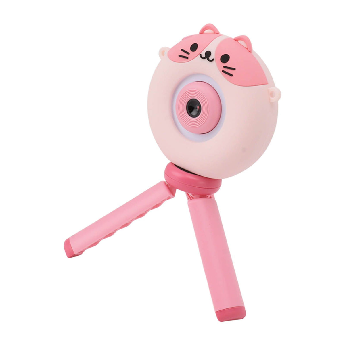 Lollipop Kids Selfie Camera With Stand 48MP 2.0in HD Children Digital Video Camera Game Music Toy for 3‑12 Years Old Boys Girls Pink
