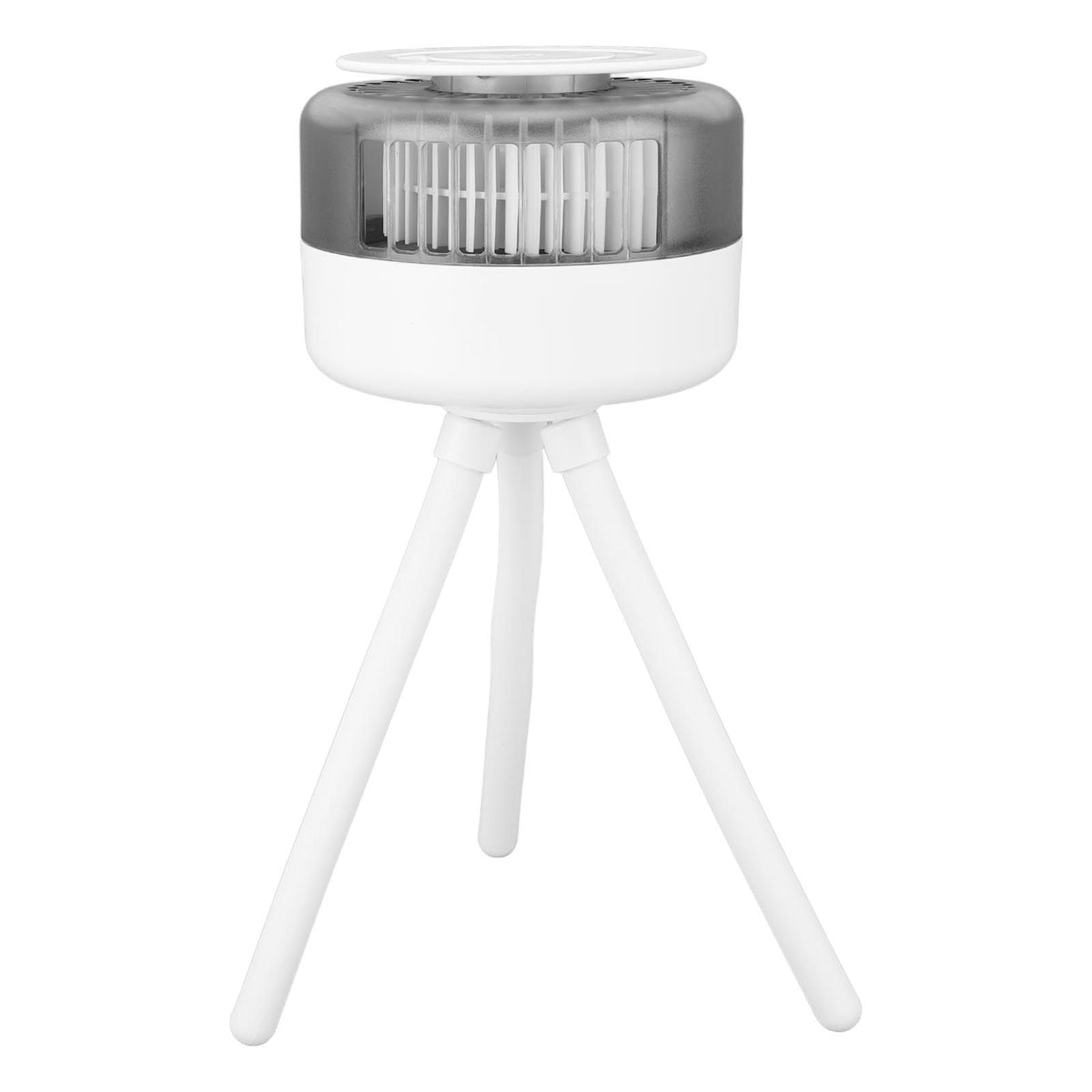 White USB Charging Summer Fan 360 Degree Rotating Mini Clip Fan with Bendable Tripod Suitable for Stroller Crib