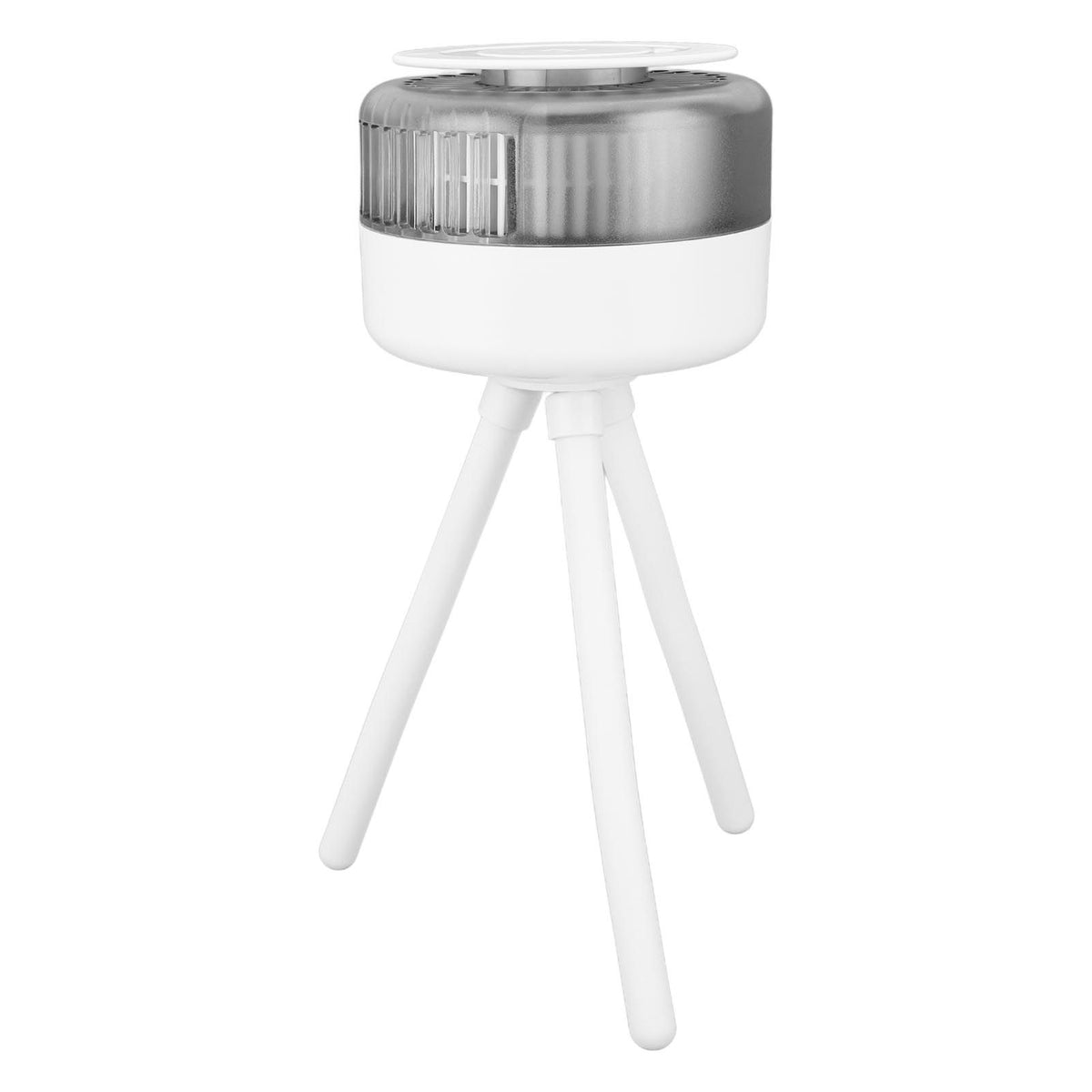 White USB Charging Summer Fan 360 Degree Rotating Mini Clip Fan with Bendable Tripod Suitable for Stroller Crib
