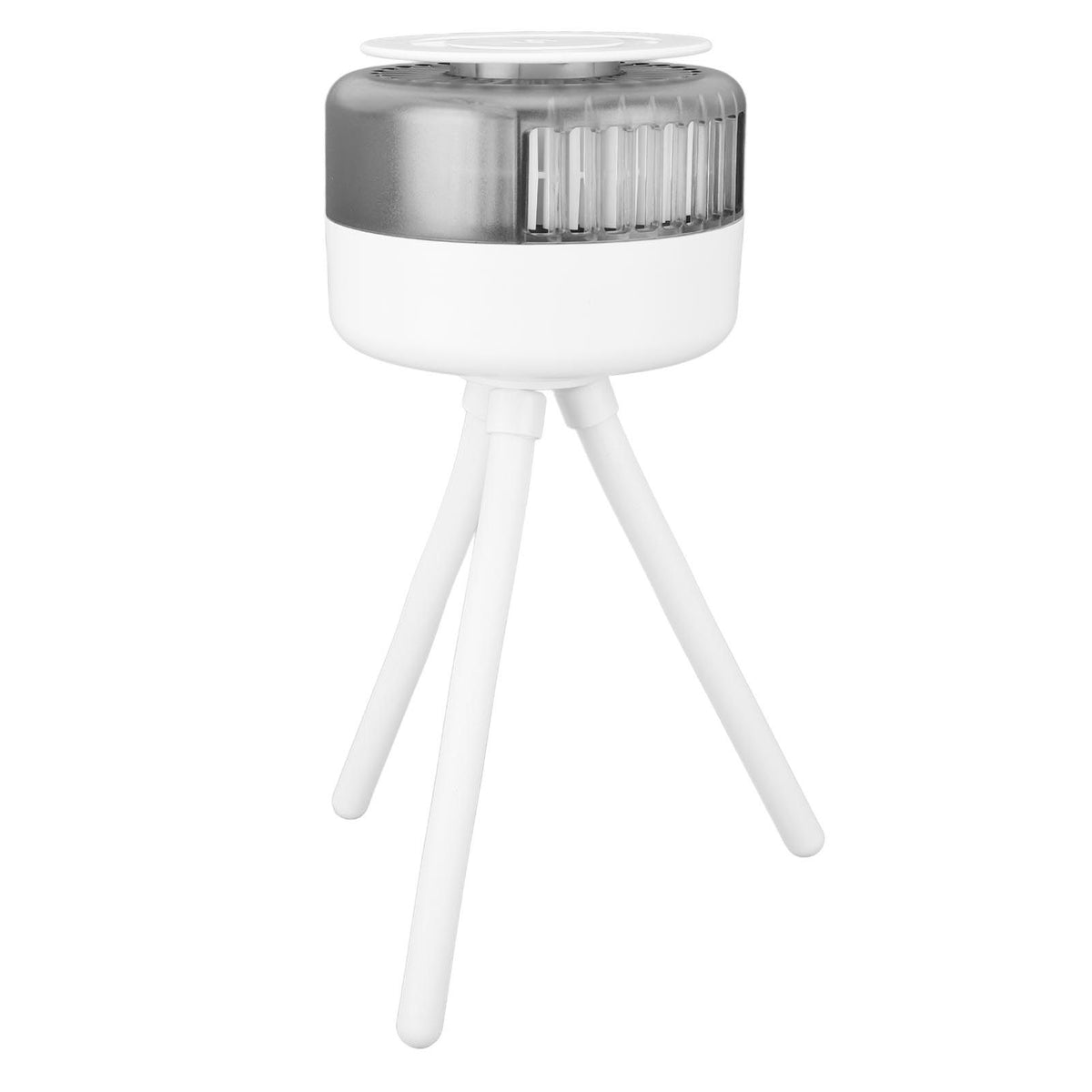 White USB Charging Summer Fan 360 Degree Rotating Mini Clip Fan with Bendable Tripod Suitable for Stroller Crib