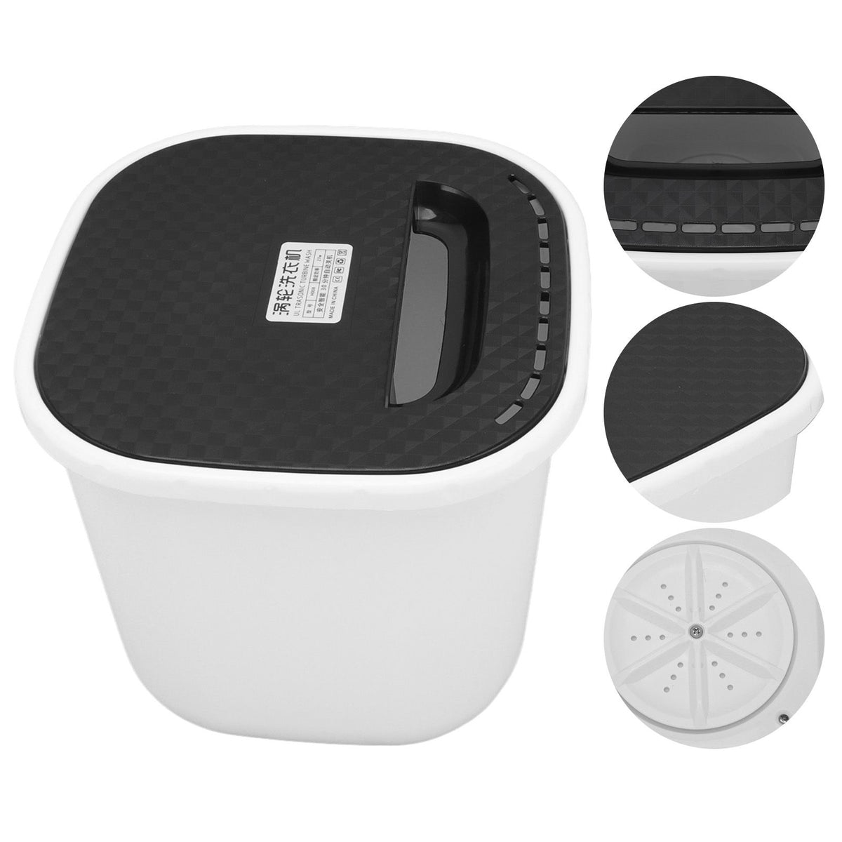 Portable Washing Machine USB Powered Mini Turbo Washing Machine with Clothes Drying Rack 6L Capacity 30 Minutes Auto Power Off Blue