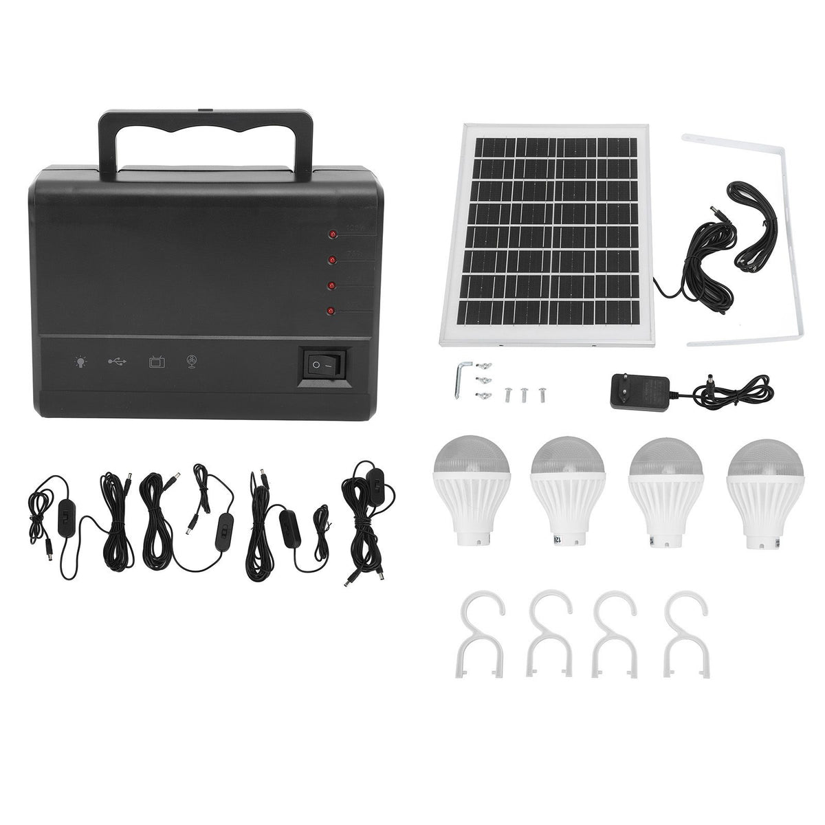 Portable Power Station 5000mAh Outdoor Solar Generator Power Bank for Camping Travel Party Emergency