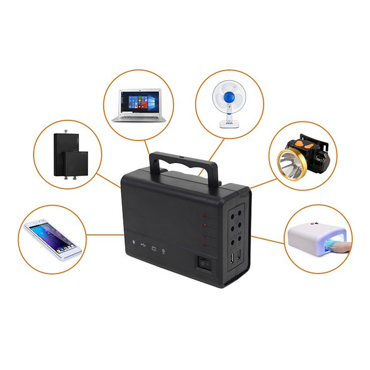 Portable Power Station 5000mAh Outdoor Solar Generator Power Bank for Camping Travel Party Emergency