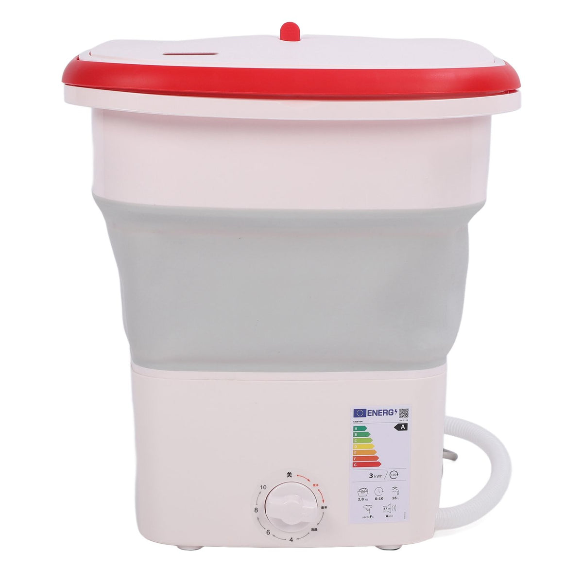 16L Folding Washing Machine Mini Portable Collapsible Underwear Bucket Washer for Household Dormitory Travel