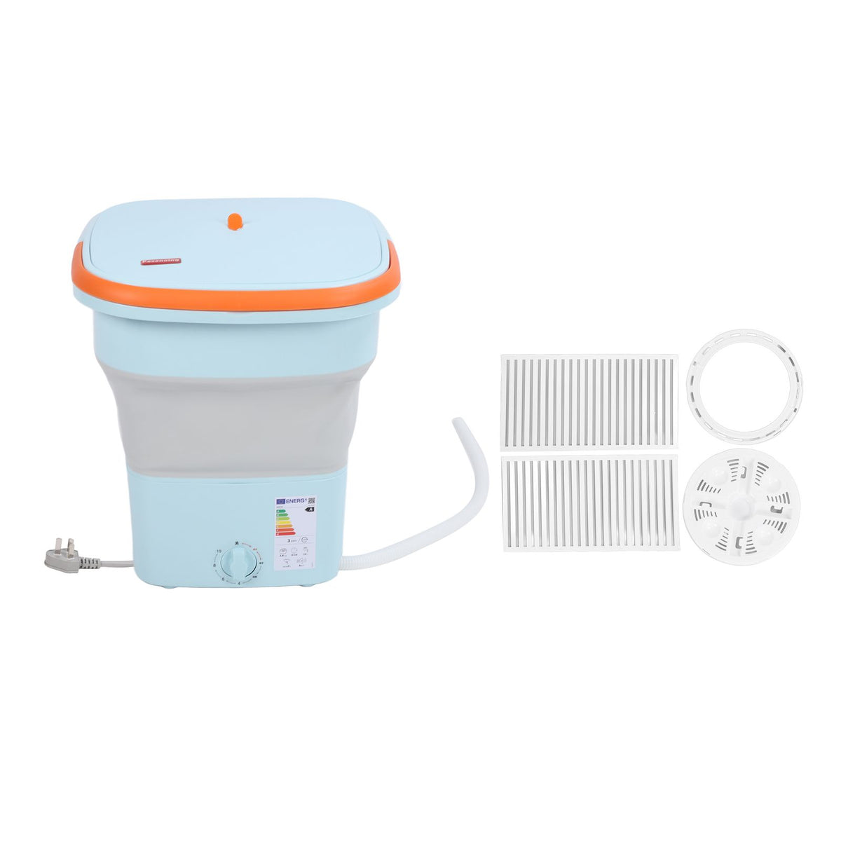 16L Folding Washing Machine Mini Portable Collapsible Underwear Bucket Washer for Household Dormitory Travel