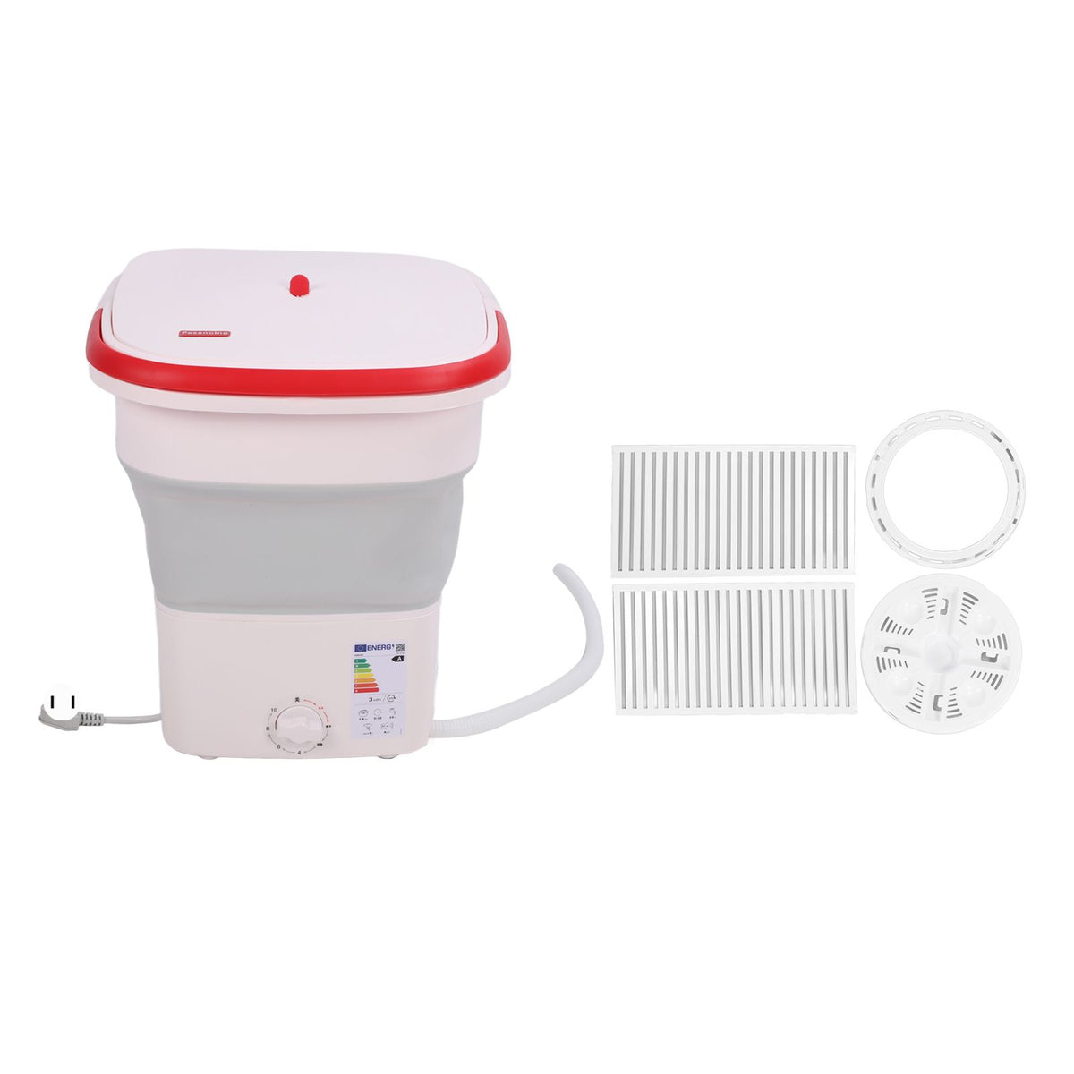 16L Folding Washing Machine Mini Portable Collapsible Underwear Bucket Washer for Household Dormitory Travel