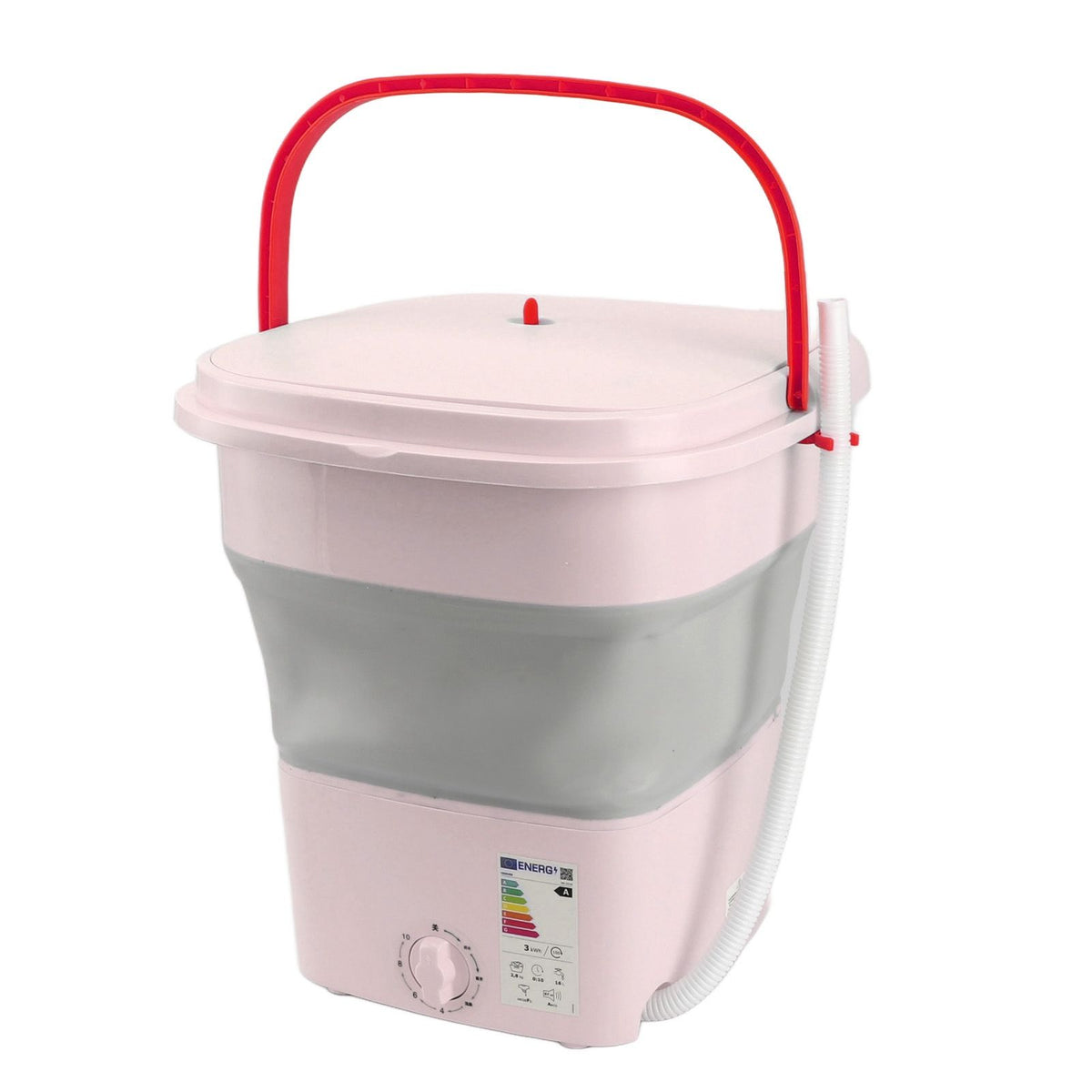 16L Portable Washing Machine with Soft Spin Function Drain Pipe 65W Fully Automatic Portable Washer for Underwear Baby Clothes