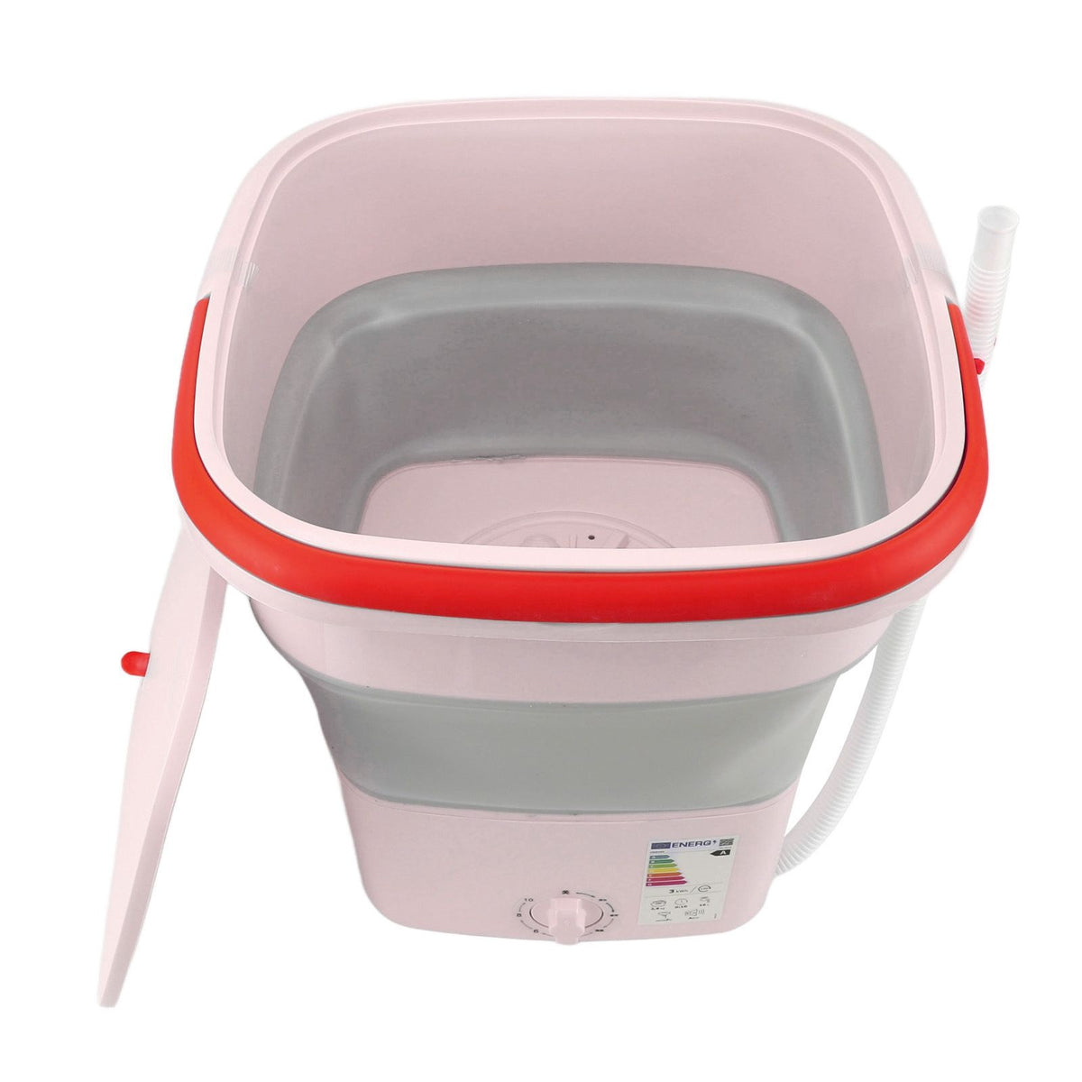 16L Portable Washing Machine with Soft Spin Function Drain Pipe 65W Fully Automatic Portable Washer for Underwear Baby Clothes