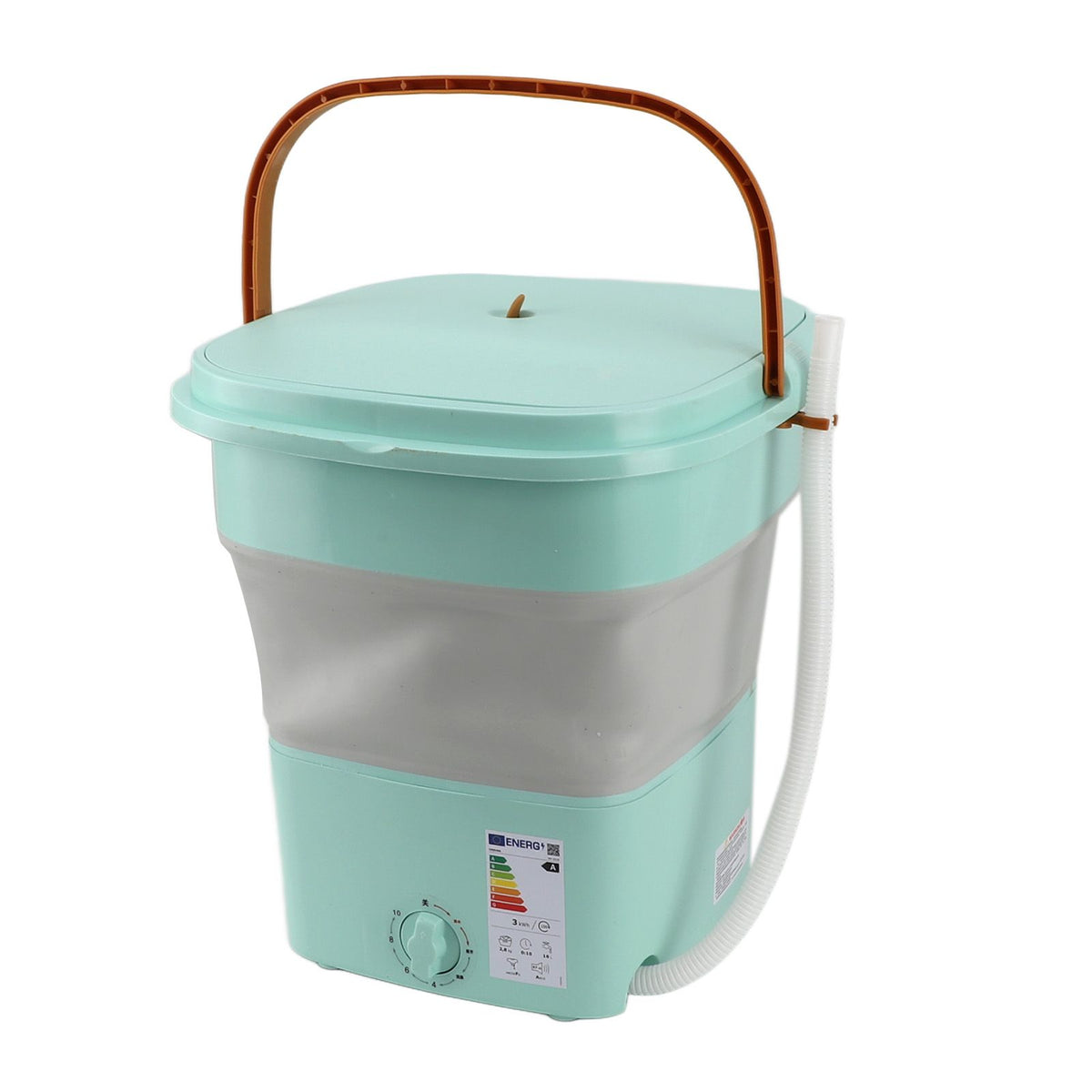 Portable Washing Machine Multifunction Full Automatic High Efficiency Foldable Washing Machine for Home Travel Apartment Dormitory Hotel 11.5L Green AU Plug 220V