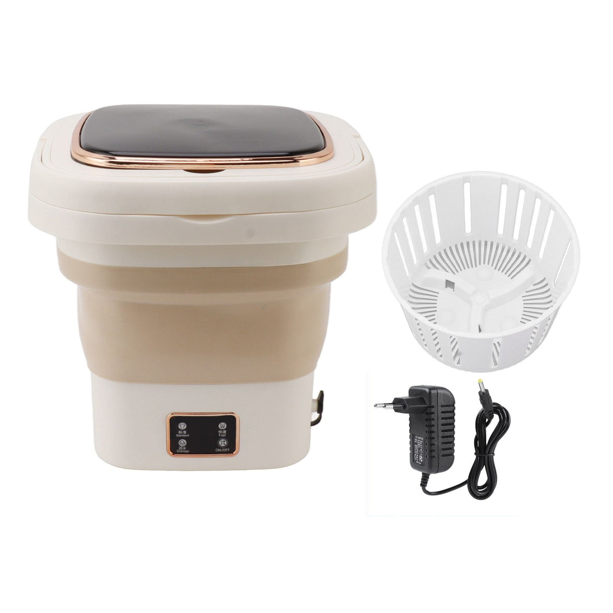 9L Foldable Washing Machine Small Automatic Portable Mini Washer Baby Underwear Washing Machine for Dormitory Travel