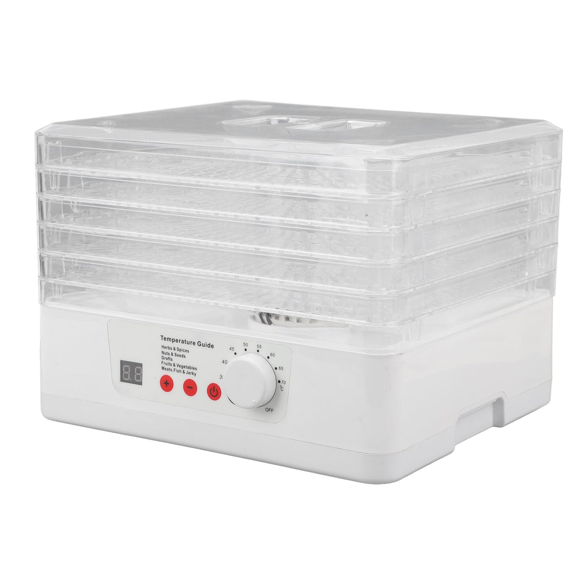 Food Dehydrator Machine Adjustable Temperature 5 Trays Electric Food Dehydrator for Fruit Vegetable Jerky Herbs