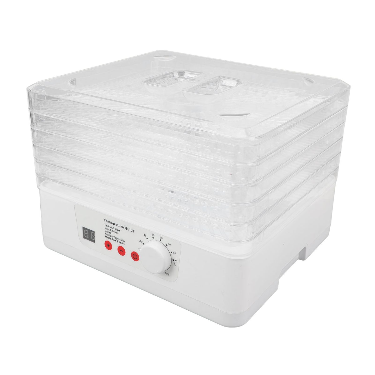 Food Dehydrator Machine Adjustable Temperature 5 Trays Electric Food Dehydrator for Fruit Vegetable Jerky Herbs