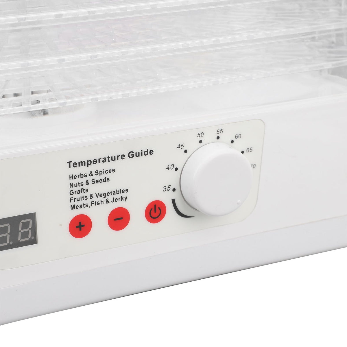 Food Dehydrator Machine Adjustable Temperature 5 Trays Electric Food Dehydrator for Fruit Vegetable Jerky Herbs