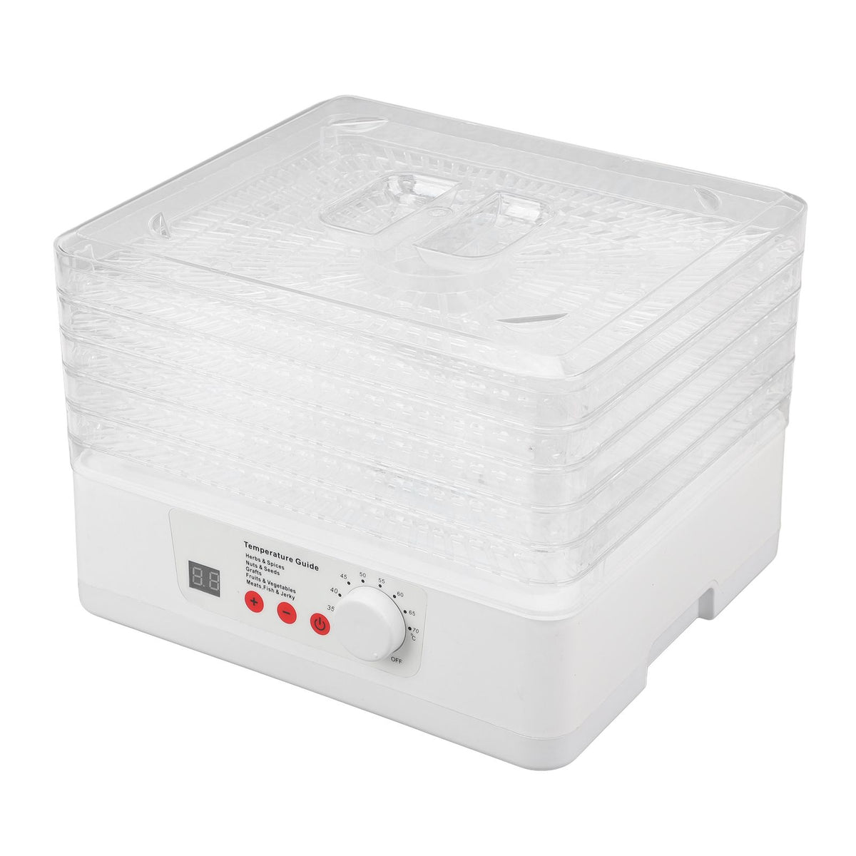 Food Dehydrator Machine Adjustable Temperature 5 Trays Electric Food Dehydrator for Fruit Vegetable Jerky Herbs