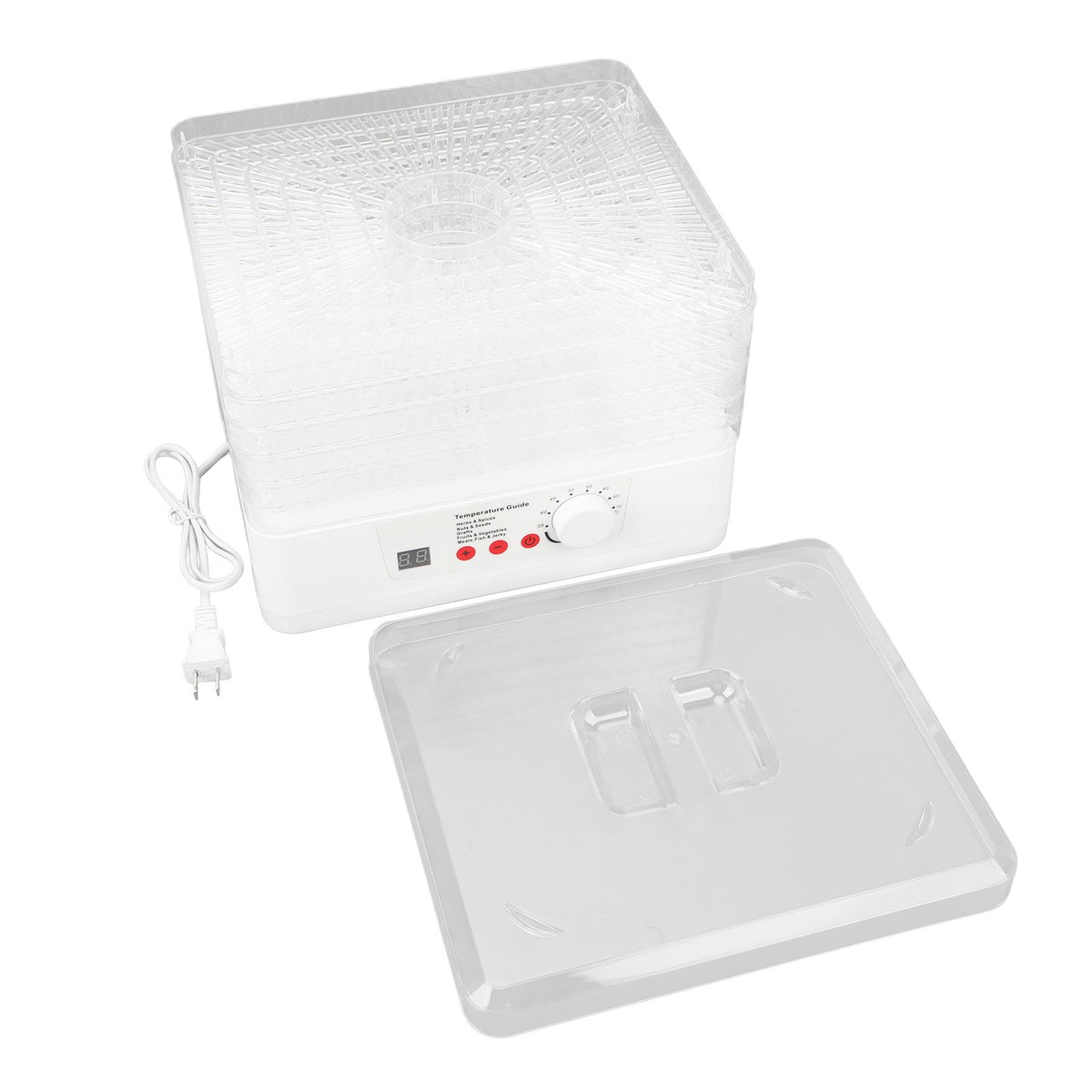Food Dehydrator Machine Adjustable Temperature 5 Trays Electric Food Dehydrator for Fruit Vegetable Jerky Herbs