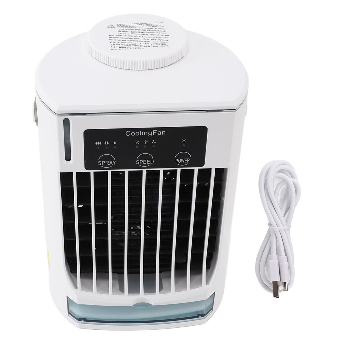 Portable Air Conditioner Personal USB Evaporative Air Cooler Adjustable Wind Speeds Desktop Cooling Fan for Home Camping Office