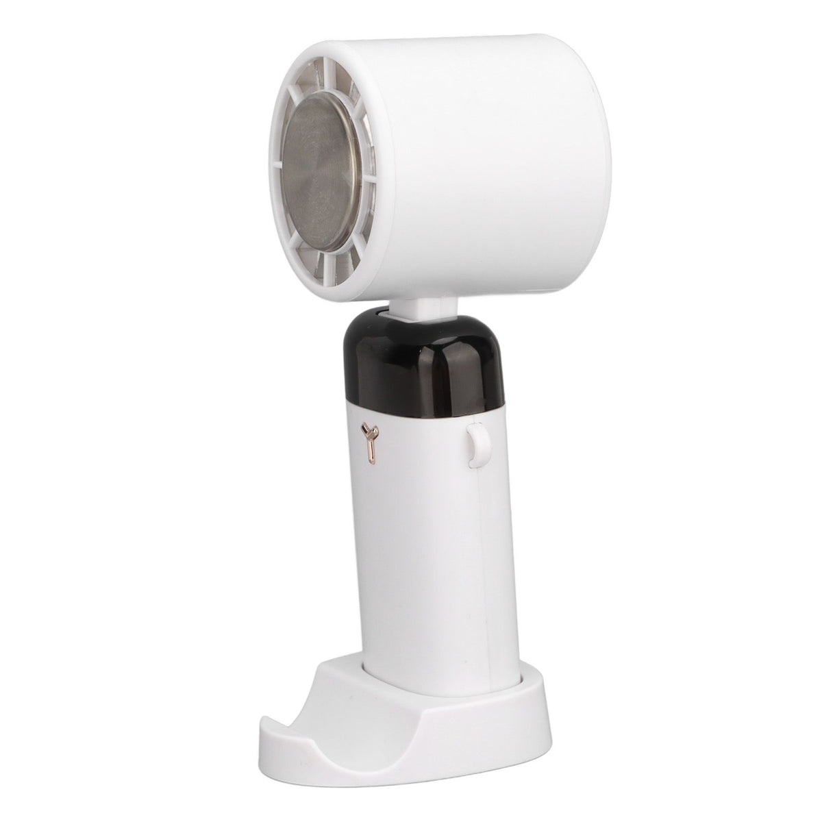 Handheld Fan Quiet Foldable Brushless Motor Digital Display 3600mah 3 Speed Cooling Fan for Outdoor Home White