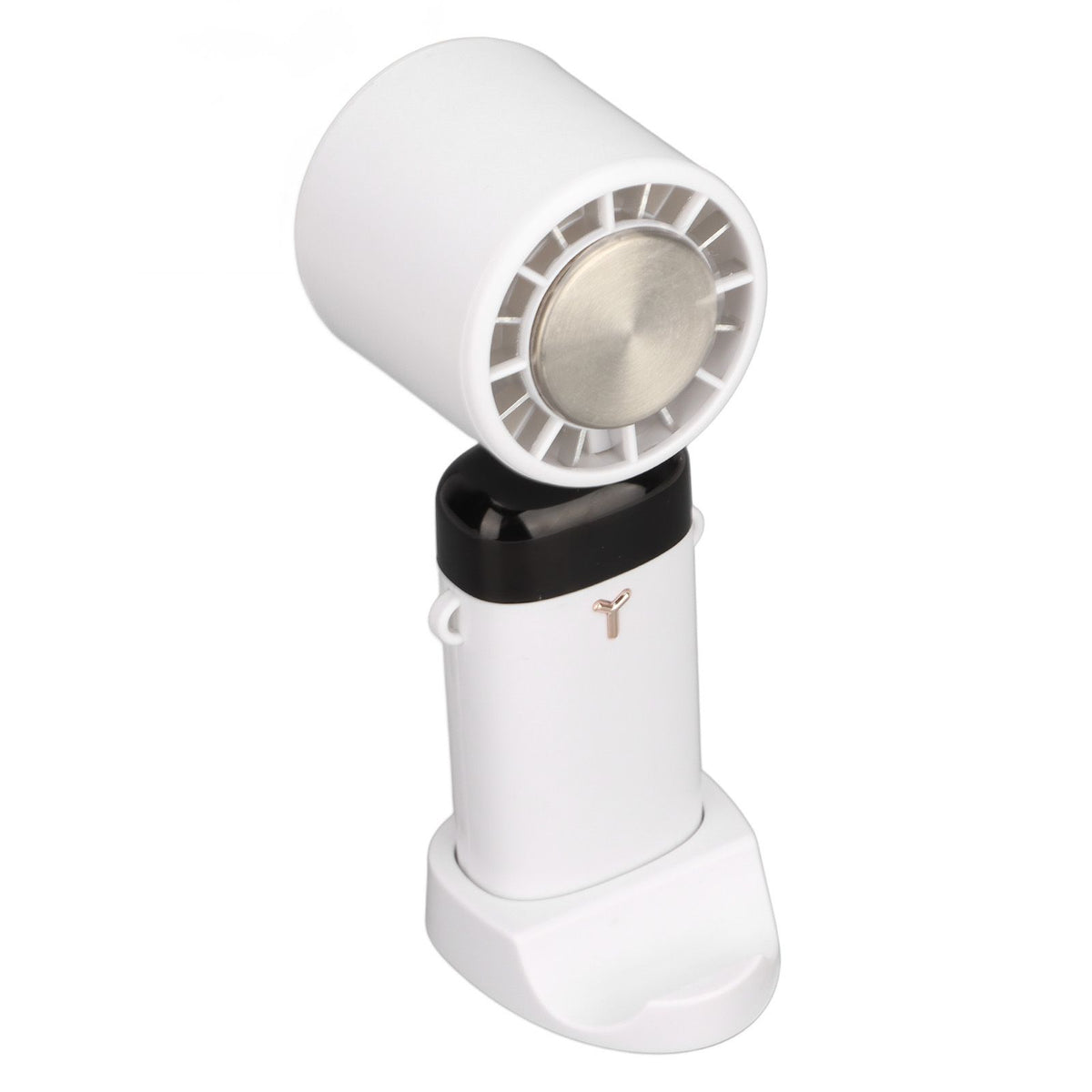 Handheld Fan Quiet Foldable Brushless Motor Digital Display 3600mah 3 Speed Cooling Fan for Outdoor Home White