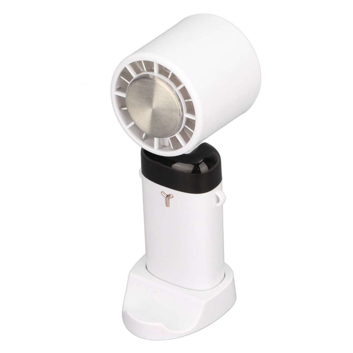 Handheld Fan Quiet Foldable Brushless Motor Digital Display 3600mah 3 Speed Cooling Fan for Outdoor Home White