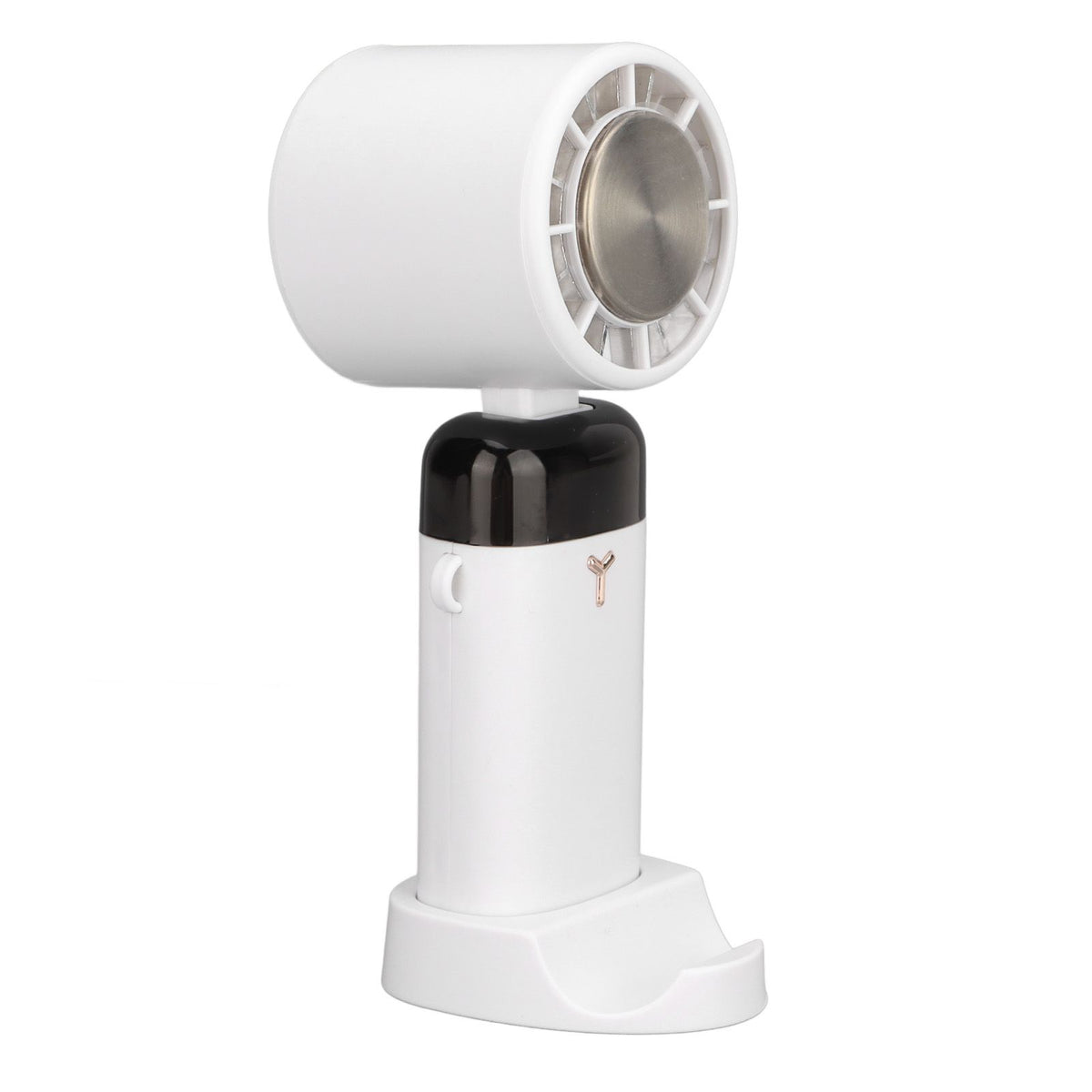 Handheld Fan Quiet Foldable Brushless Motor Digital Display 3600mah 3 Speed Cooling Fan for Outdoor Home White