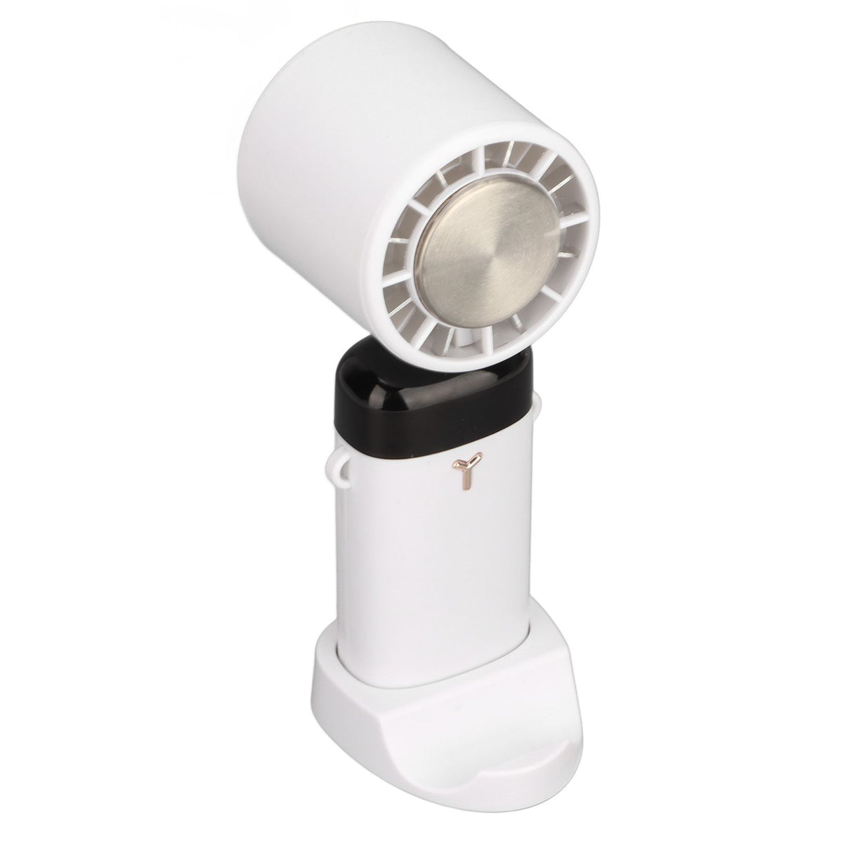 Handheld Fan Quiet Foldable Brushless Motor Digital Display 3600mah 3 Speed Cooling Fan for Outdoor Home White