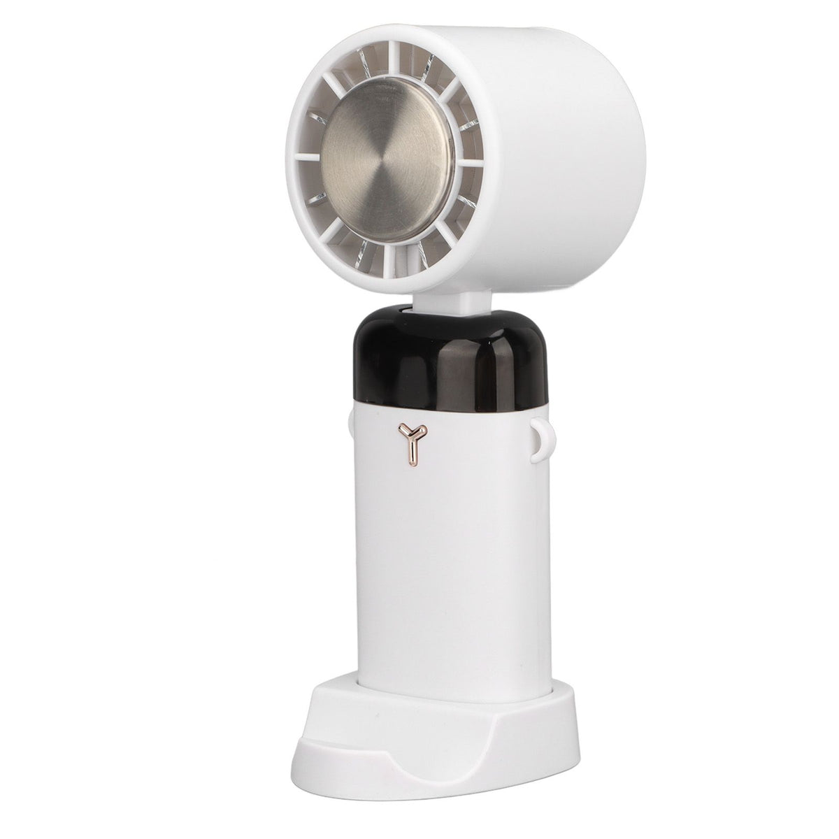 Handheld Fan Quiet Foldable Brushless Motor Digital Display 3600mah 3 Speed Cooling Fan for Outdoor Home White