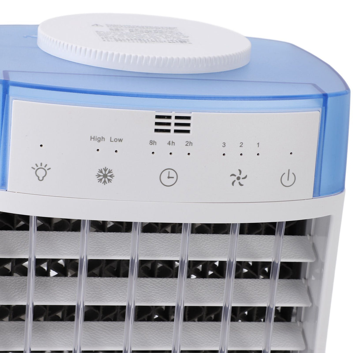 Desktop Air Conditioner Fan Remote Control Quiet Cooling Misting Fan for Office Dormitory Blue