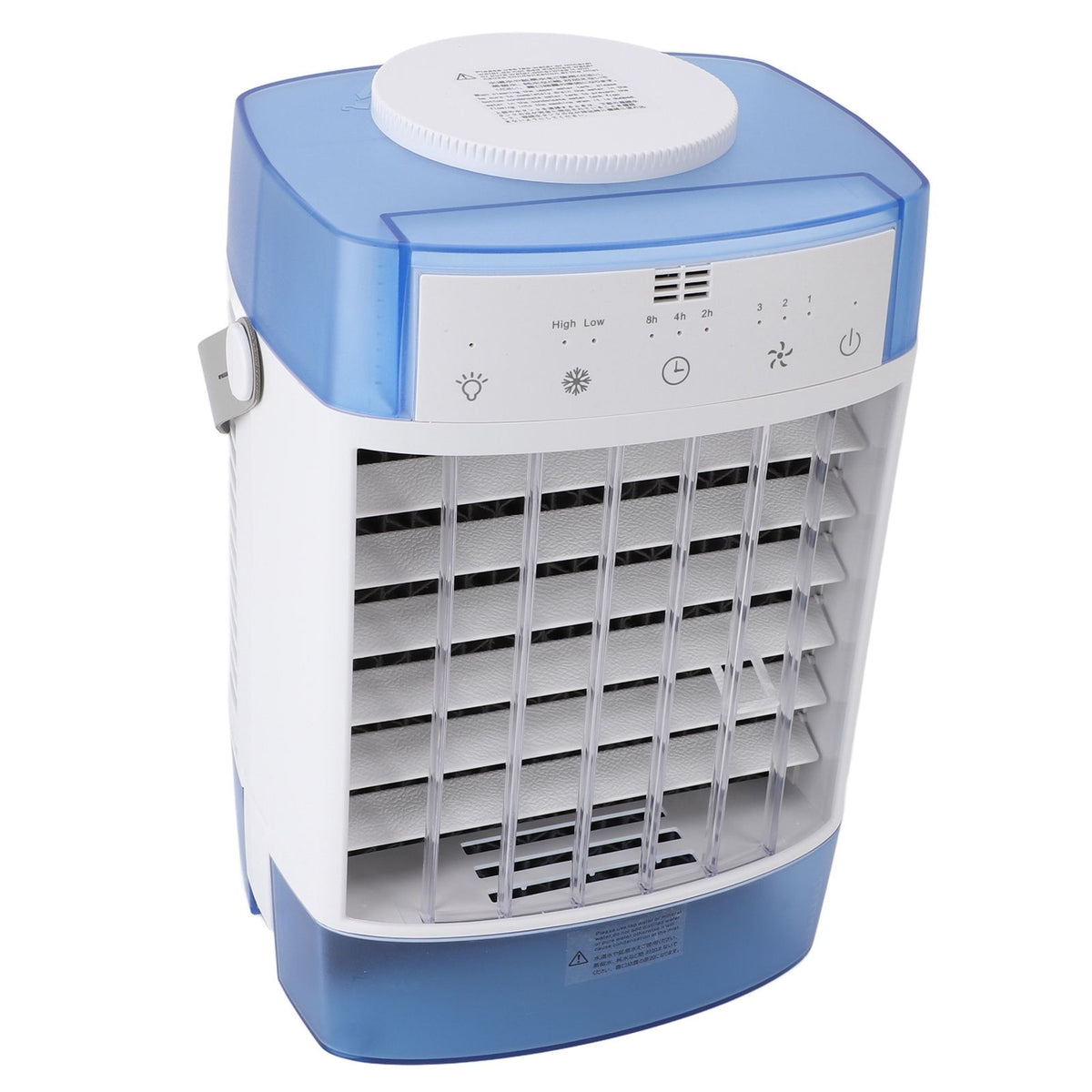 Desktop Air Conditioner Fan Remote Control Quiet Cooling Misting Fan for Office Dormitory Blue