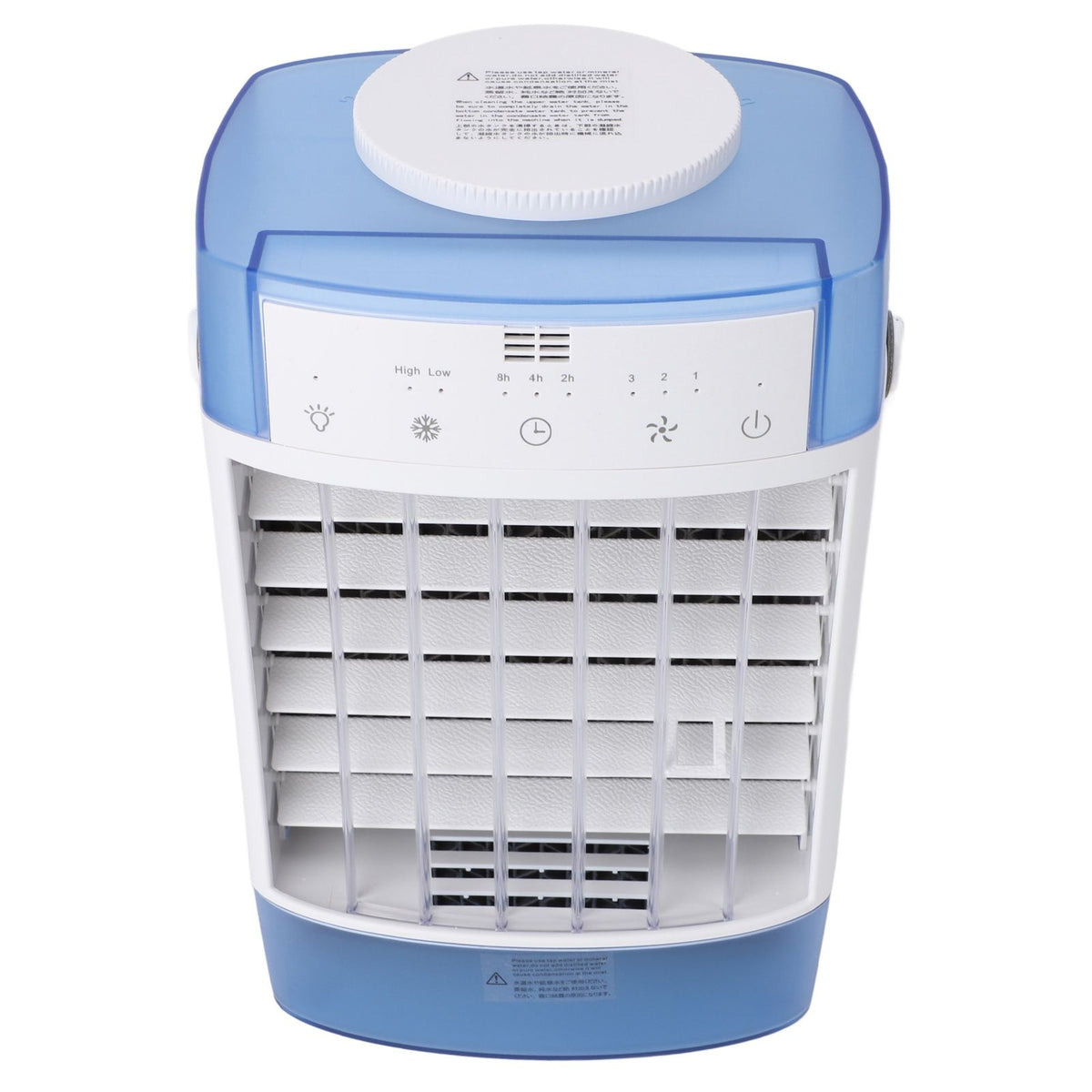 Desktop Air Conditioner Fan Remote Control Quiet Cooling Misting Fan for Office Dormitory Blue