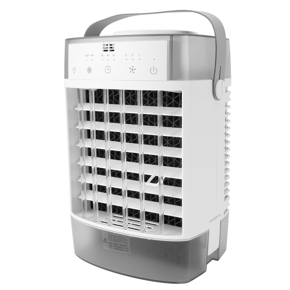 Desktop Air Conditioner Fan Remote Control Quiet Cooling Misting Fan for Office Dormitory Grey