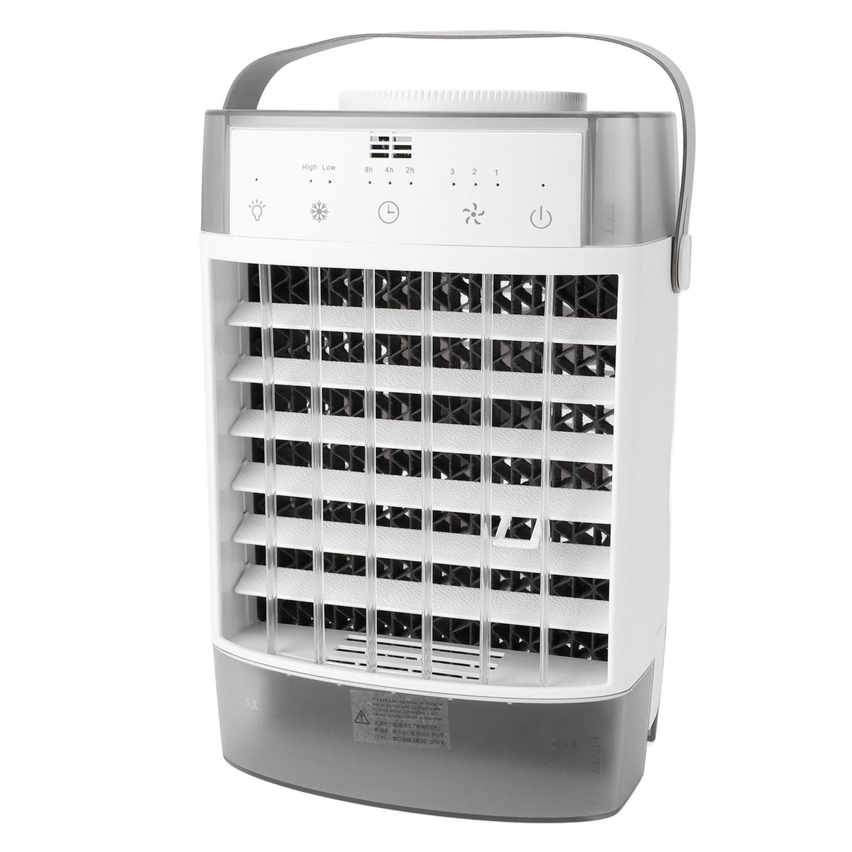 Desktop Air Conditioner Fan Remote Control Quiet Cooling Misting Fan for Office Dormitory Grey