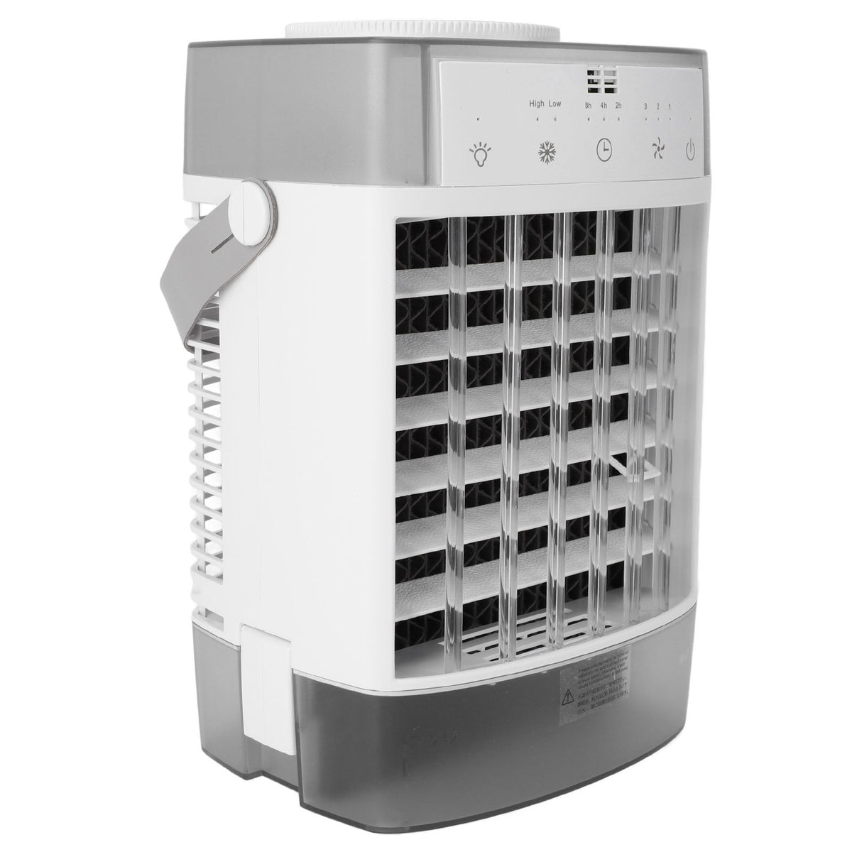 Desktop Air Conditioner Fan Remote Control Quiet Cooling Misting Fan for Office Dormitory Grey