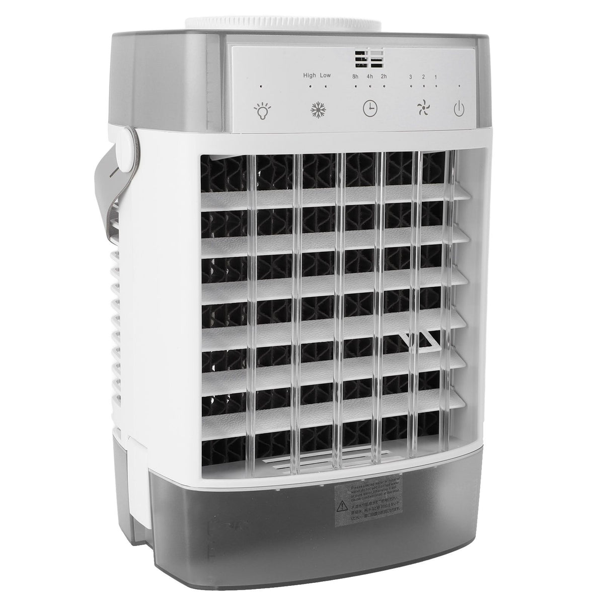 Desktop Air Conditioner Fan Remote Control Quiet Cooling Misting Fan for Office Dormitory Grey