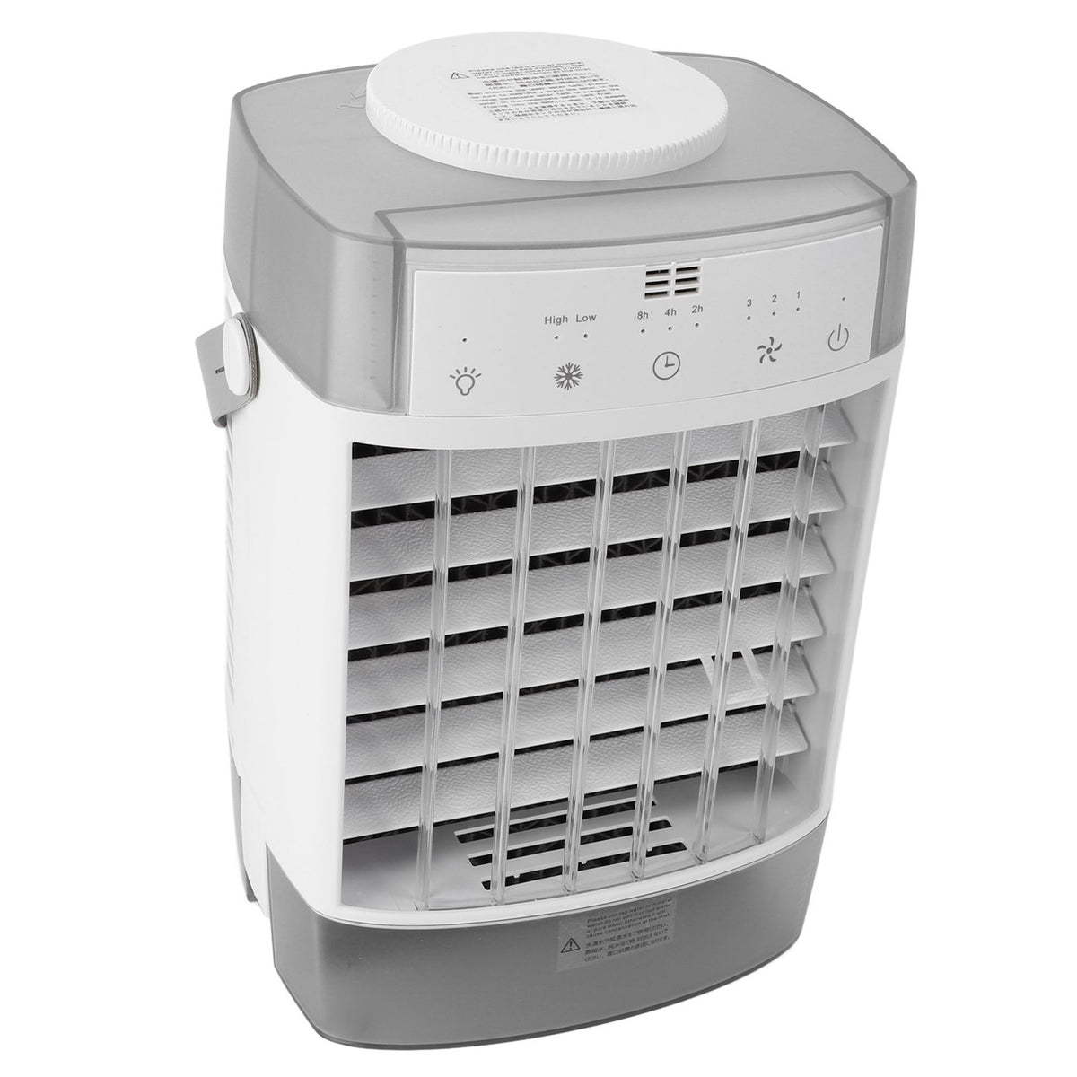 Desktop Air Conditioner Fan Remote Control Quiet Cooling Misting Fan for Office Dormitory Grey