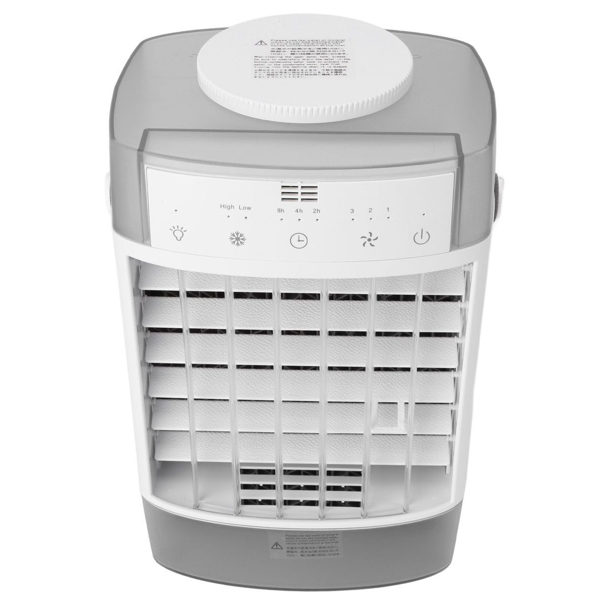 Desktop Air Conditioner Fan Remote Control Quiet Cooling Misting Fan for Office Dormitory Grey
