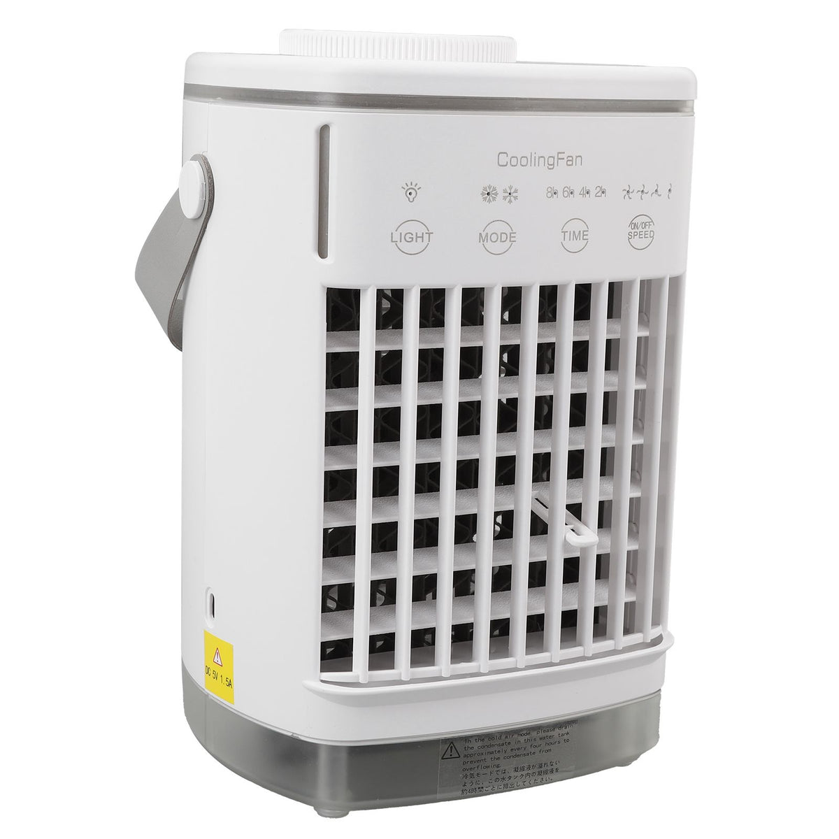 Portable Air Conditioner Fan 2 Modes 4 Speeds Timed USB Evaporative Air Cooler Air Conditioner Cooling Fan with Light for Desktop