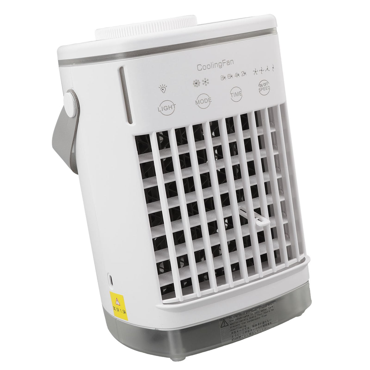 Portable Air Conditioner Fan 2 Modes 4 Speeds Timed USB Evaporative Air Cooler Air Conditioner Cooling Fan with Light for Desktop