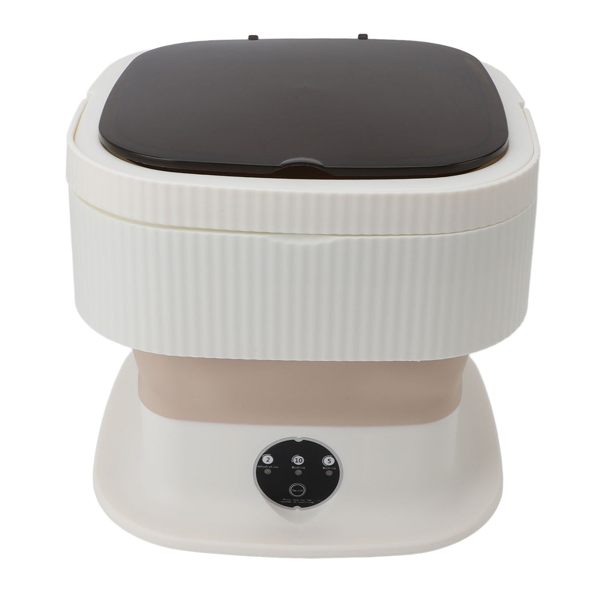 Foldable Washing Machine with Dryer Portable Folding Mini Washer for Underwear Socks Apartment Dorm RV Traveler Khaki