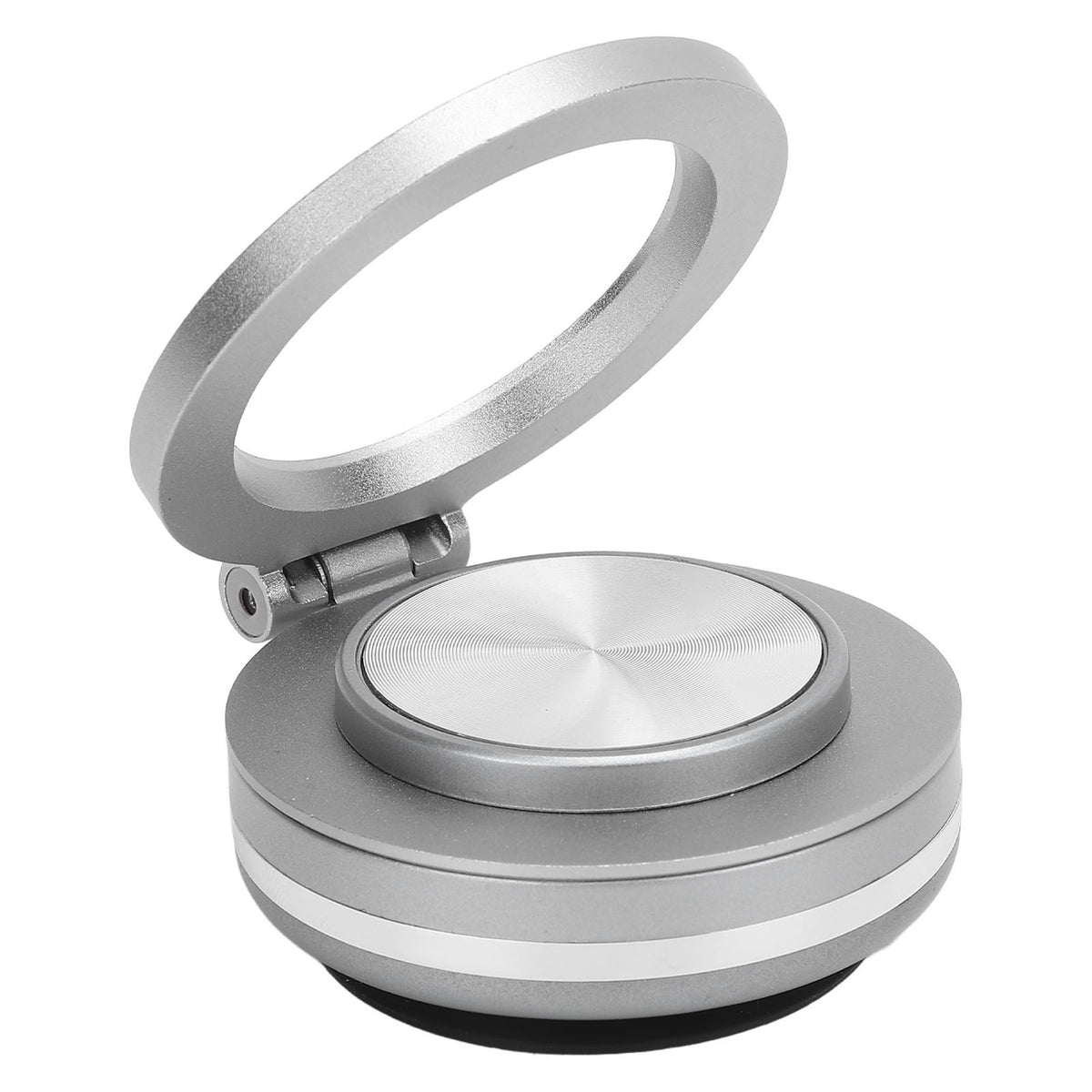 Magnet Phone Holder Vacuum Suction 360 Deg Rotation Portable for Dash Board Wall Desk Live Streaming Silver
