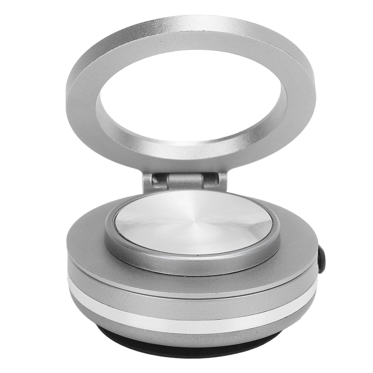 Magnet Phone Holder Vacuum Suction 360 Deg Rotation Portable for Dash Board Wall Desk Live Streaming Silver