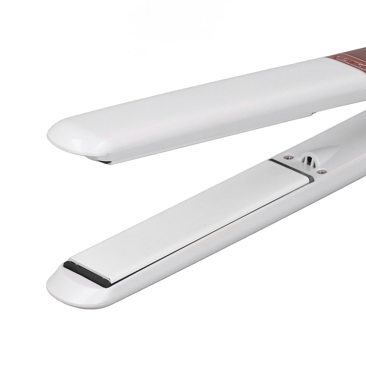 Flat Iron Hair Straightener Fast Heating Ultra Thin 60W LED Display Auto Off Portable Ion Hair Straightening Tool White US Plug
