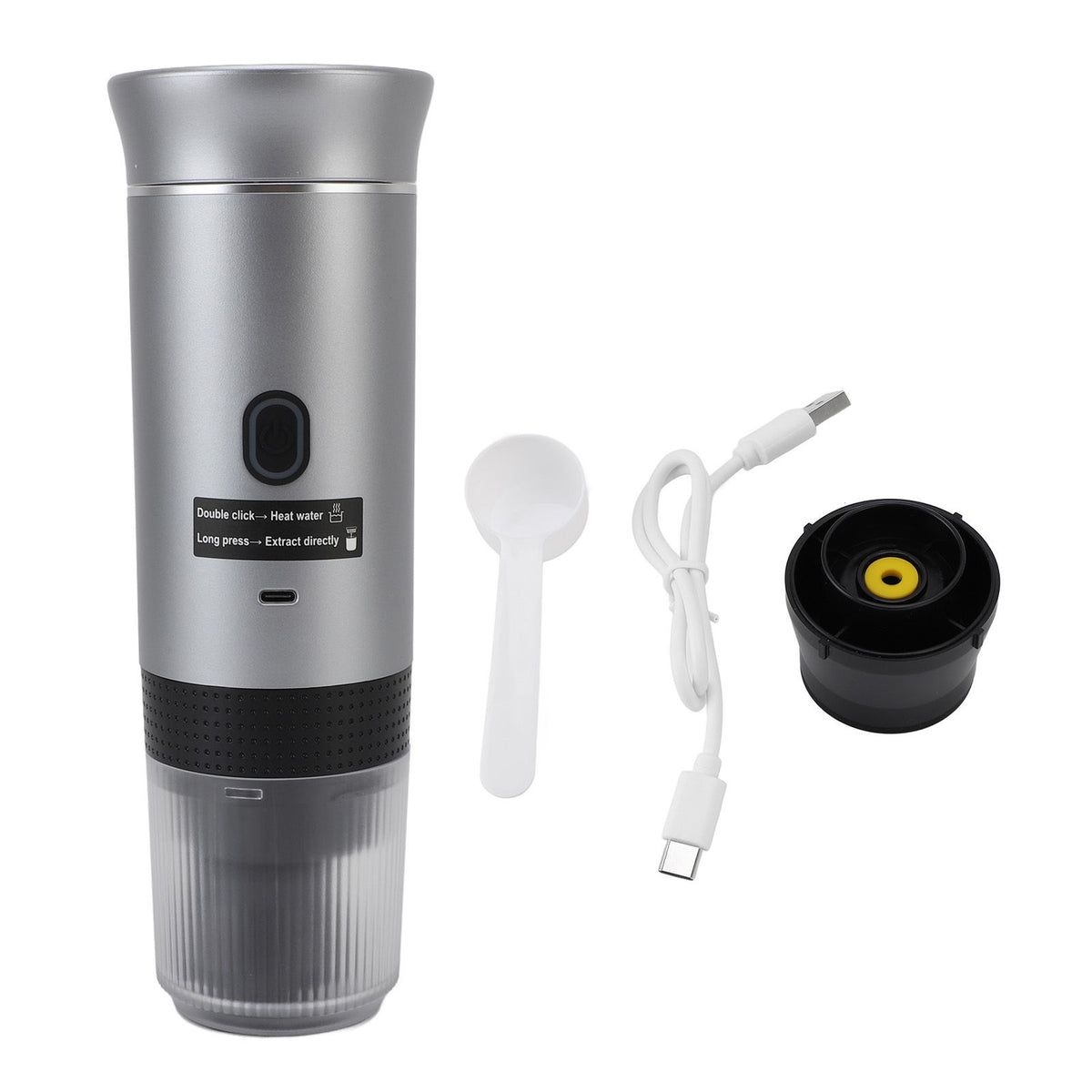 Portable Electric Coffee Maker 120ml 304 Stainless Steel Automatic Heating Travel Coffee Machine for Camping Hiking Office Home