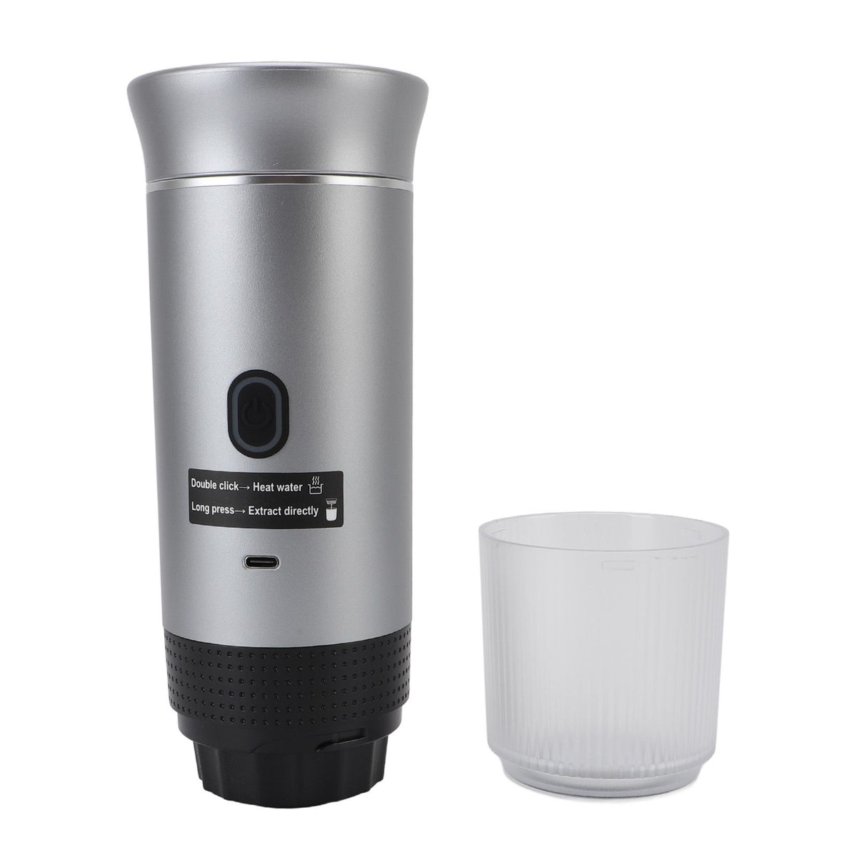 Portable Electric Coffee Maker 120ml 304 Stainless Steel Automatic Heating Travel Coffee Machine for Camping Hiking Office Home