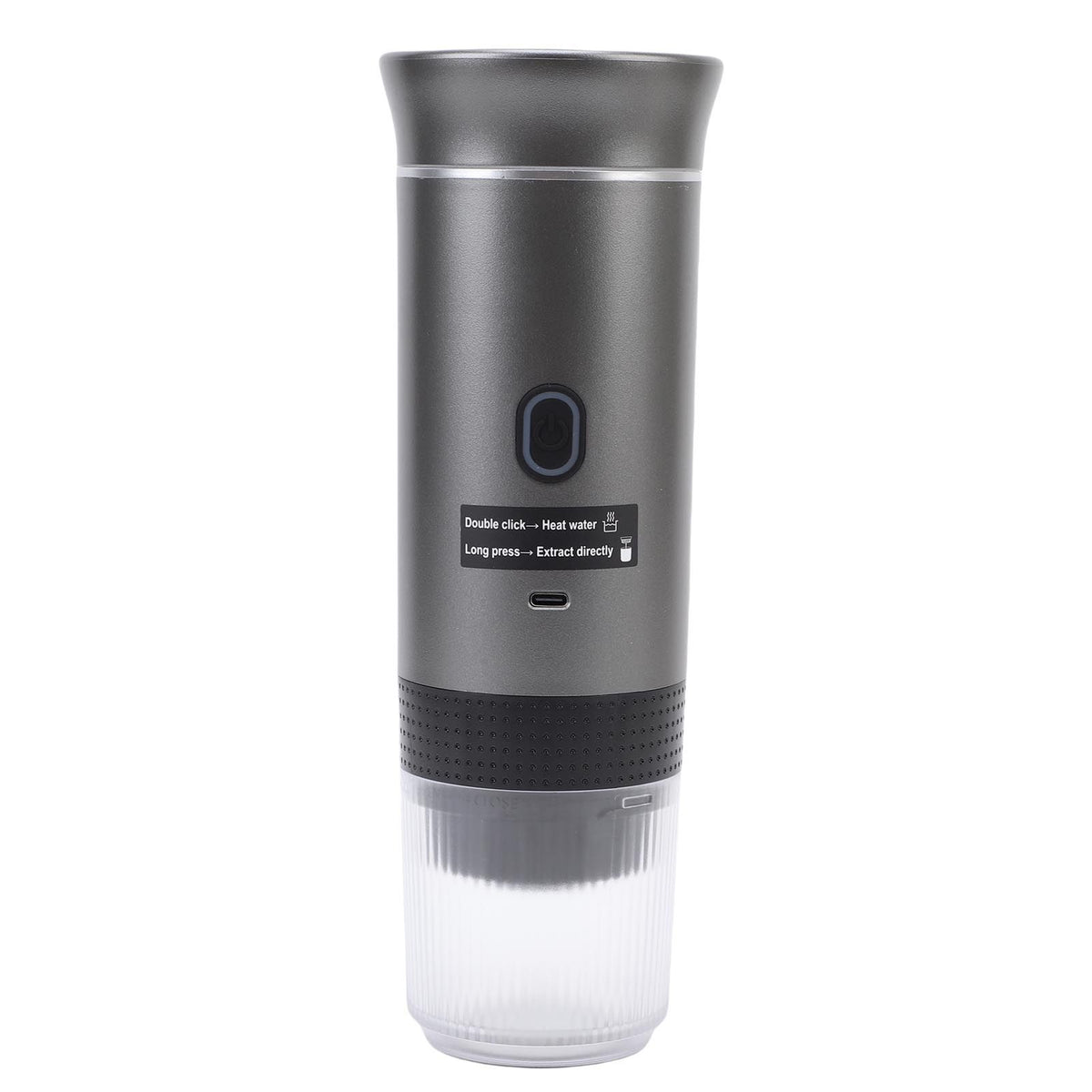 Portable Capsules Coffee Maker 72W 120ML Cup Full Automatic Outdoor Ground Coffee Machine for Home Travel Gray