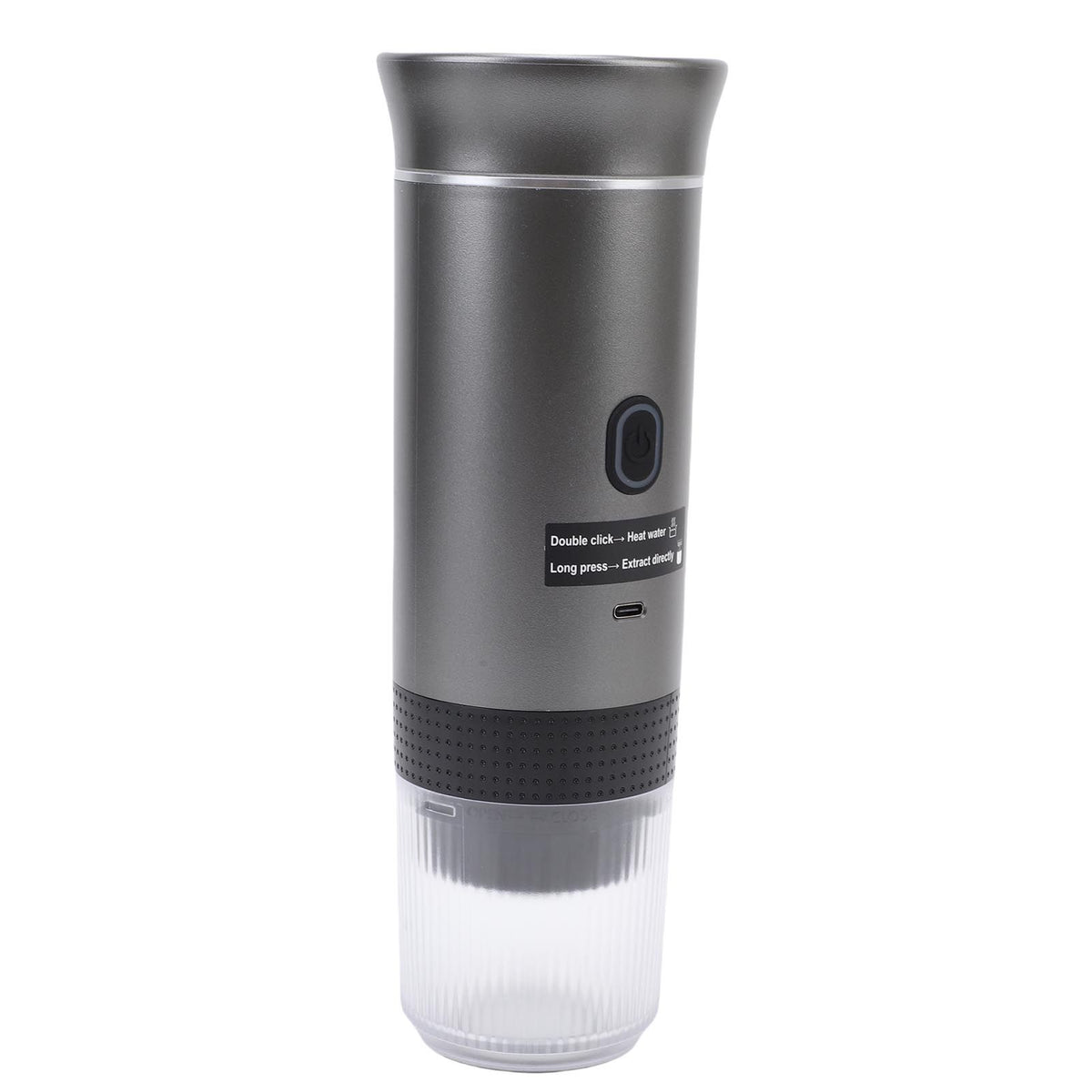 Portable Capsules Coffee Maker 72W 120ML Cup Full Automatic Outdoor Ground Coffee Machine for Home Travel Gray