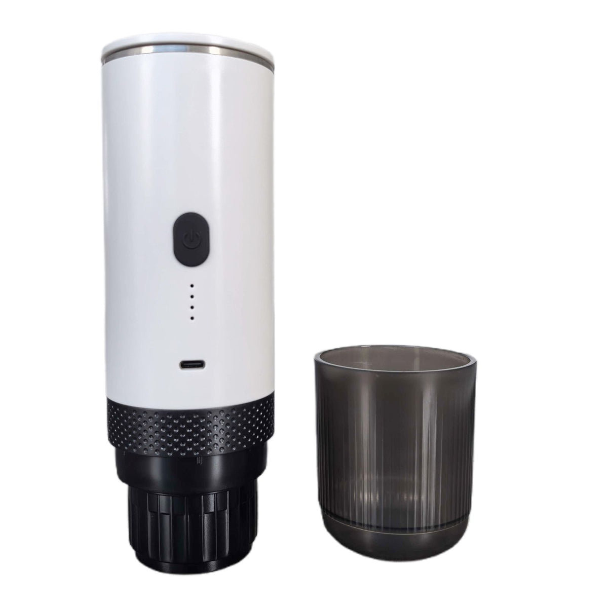 Portable Coffee Maker Grind Coffee and Capsules 2 in 1 Wireless Heating Coffee Machine with 20BAR Pressure Rechargeable for Home Outdoor Travel Office White