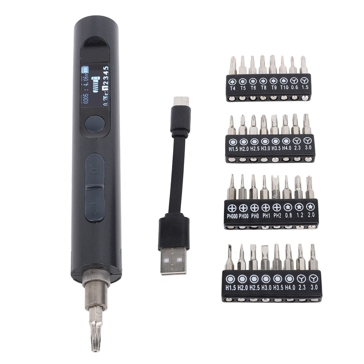 Mini Electric Screwdriver High Accuracy Torsion Power Screwdriver Repair Tool for Phone Repairing Black