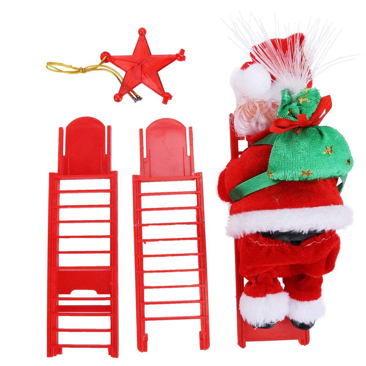Electric Santa Claus Climbing Ladder Christmas Toy Home Ornament Decoration Children Gift
