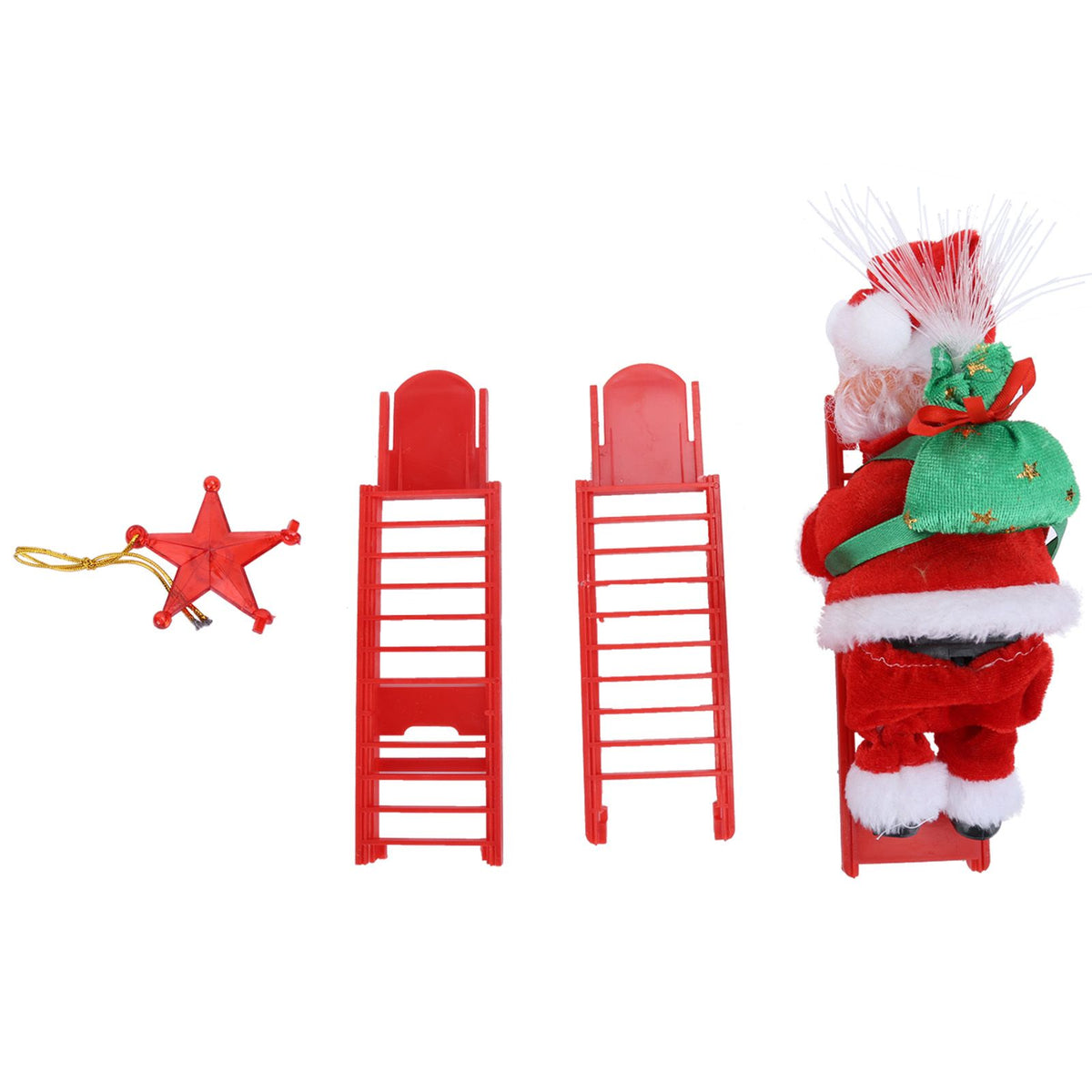 Electric Santa Claus Climbing Ladder Christmas Toy Home Ornament Decoration Children Gift