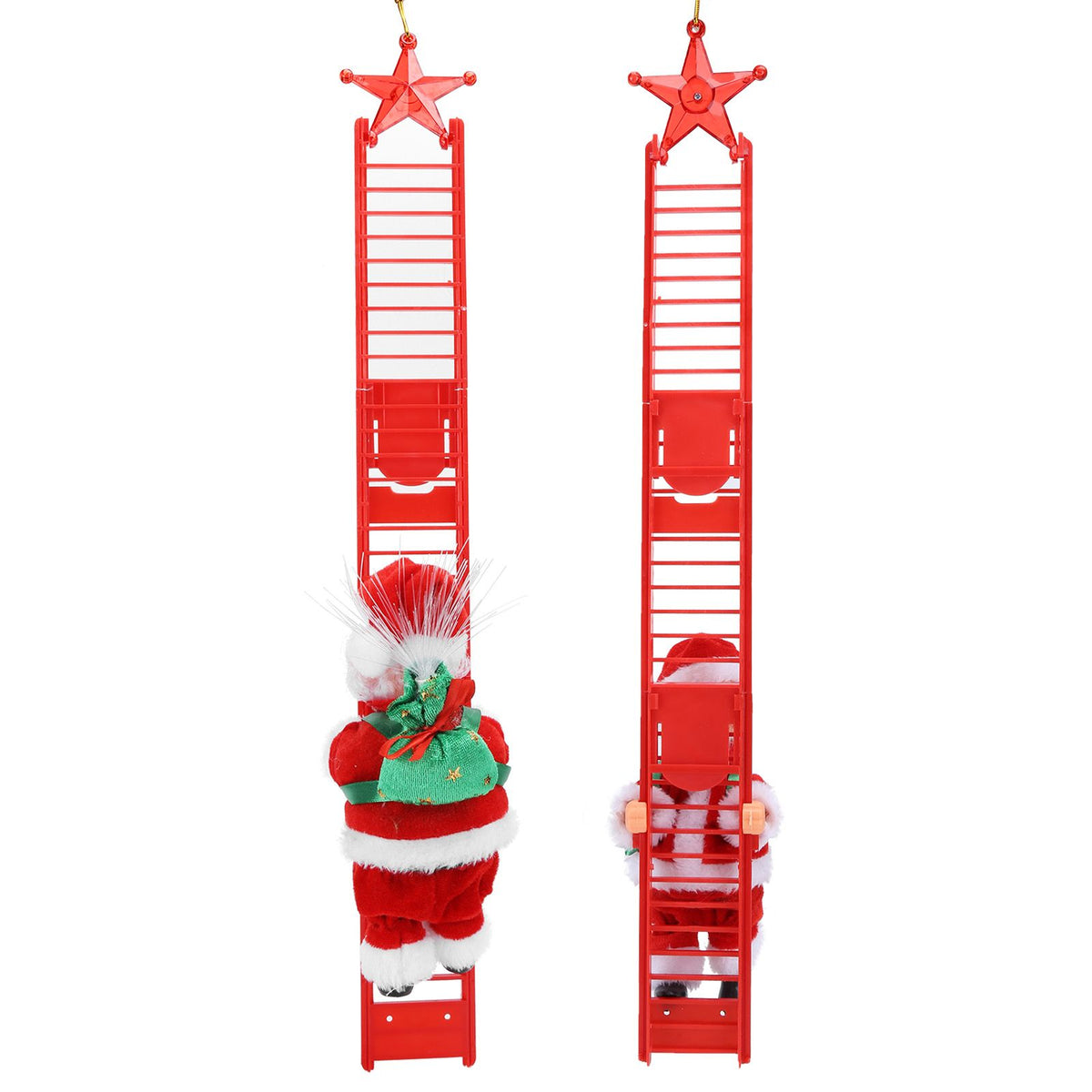 Electric Santa Claus Climbing Ladder Christmas Toy Home Ornament Decoration Children Gift